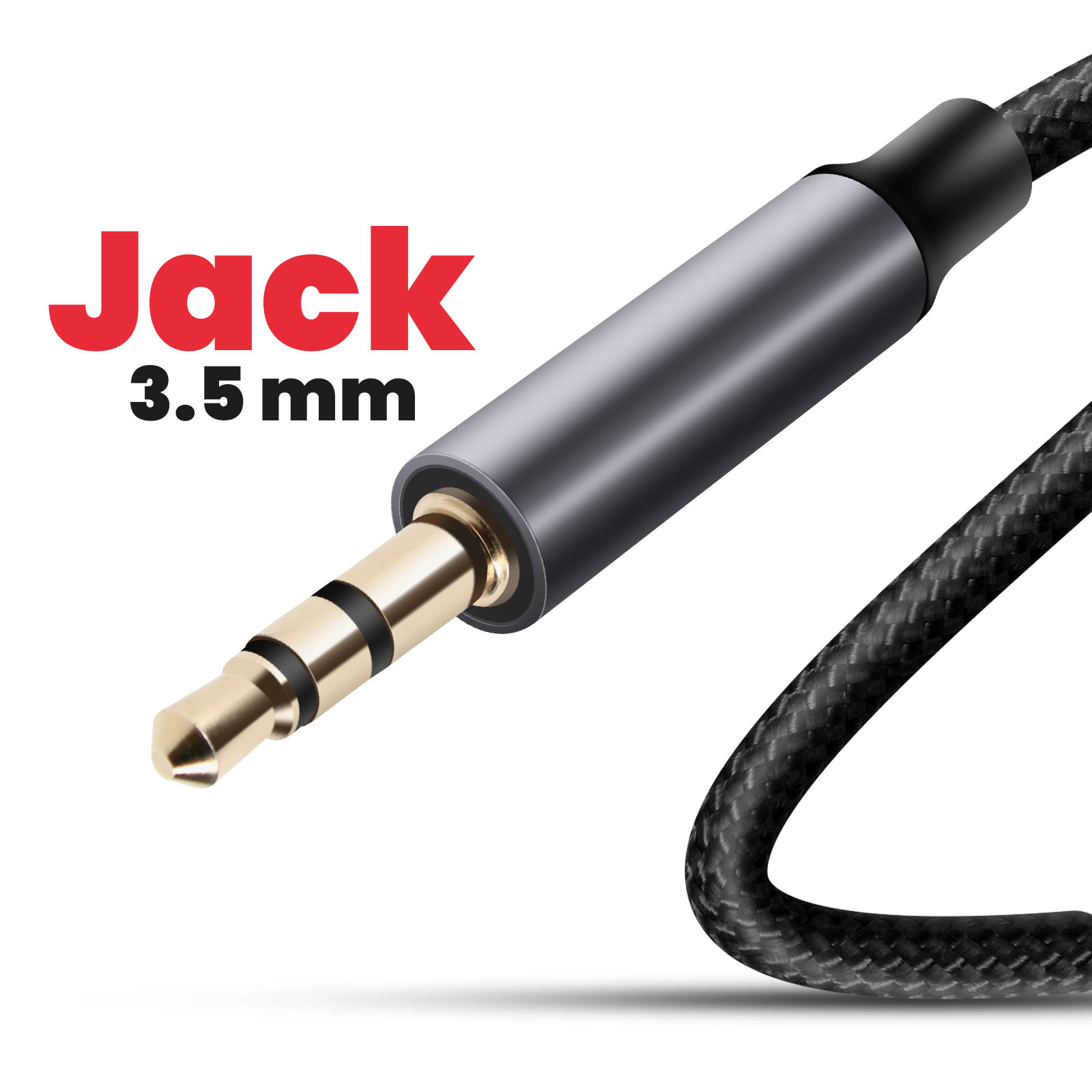 Cavo Adattatore Nanocable Da USB-C A Jack 3,5 Mm, 11 Cm, Nylon E Alluminio, Nero/Grigio - 6