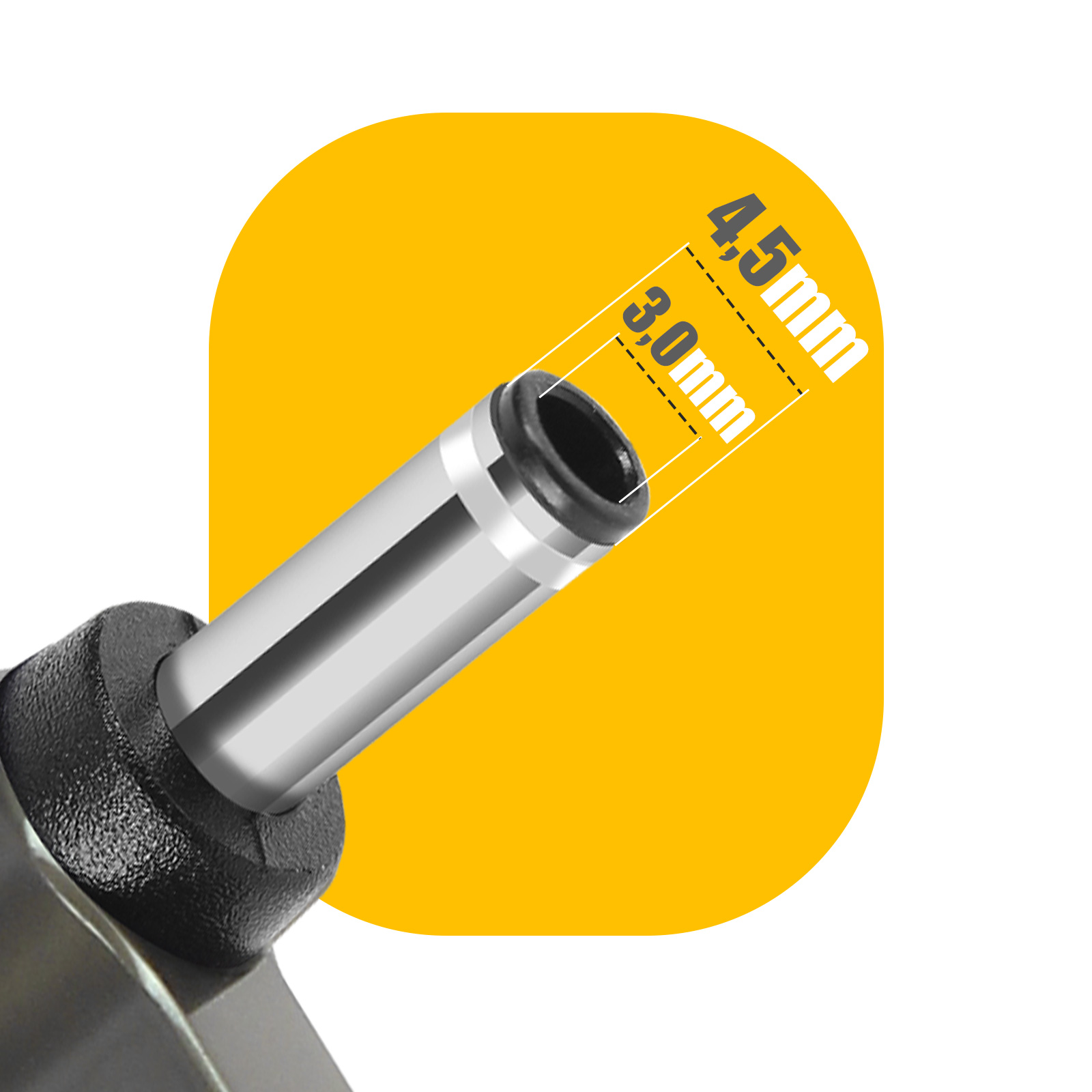 Adaptateur 100 W 4,5 X 3,0 Mm Vers USB C Mâle, Adaptateur USB