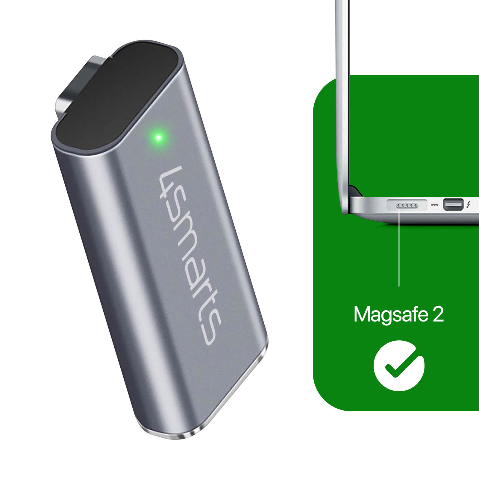 Adaptateur USB-C Vers MagSafe 2 - Charge Rapide 100W - Compatible MacBook 2012-2015 - Alu