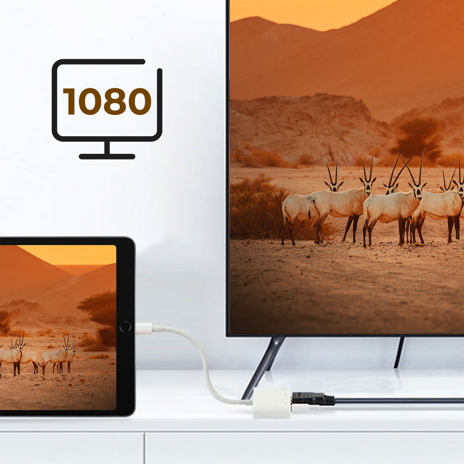 Adattatore HDMI per iPhone, connettore 2 in 1 per streaming e ricarica, adattatore AV digitale 1080P, schermo di sincronizzazione per iPhone/iPad, ricarica telefonica, per proiettore/monitor