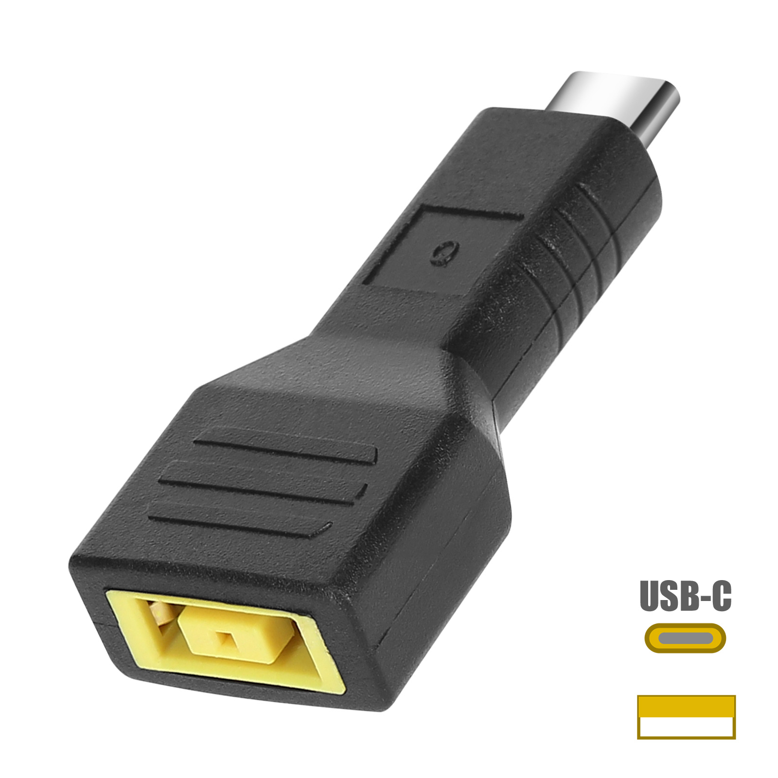 Adattatore Cavo Di Alimentazione ASHATA Per Laptop Lenovo/IBM – Converte Porta Rotonda 7,9x5,5 Mm In Porta Quadrata Con Pin, Cavo A Due Core, IC Integrato