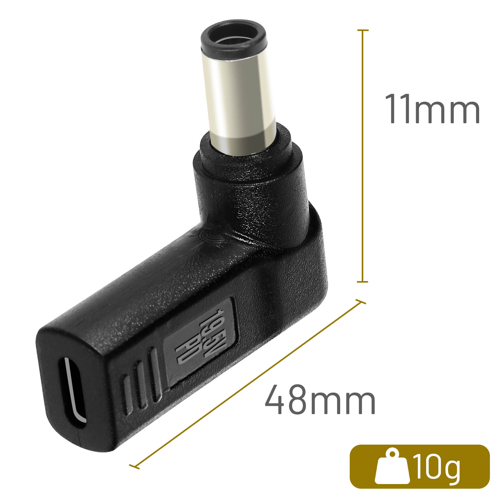 Adattatore USB C A DC 7,4mm Per Laptop, Convertitore Tipo C A Spinotto 7,4x0,6mm, Ricarica PD In Lega Alluminio
