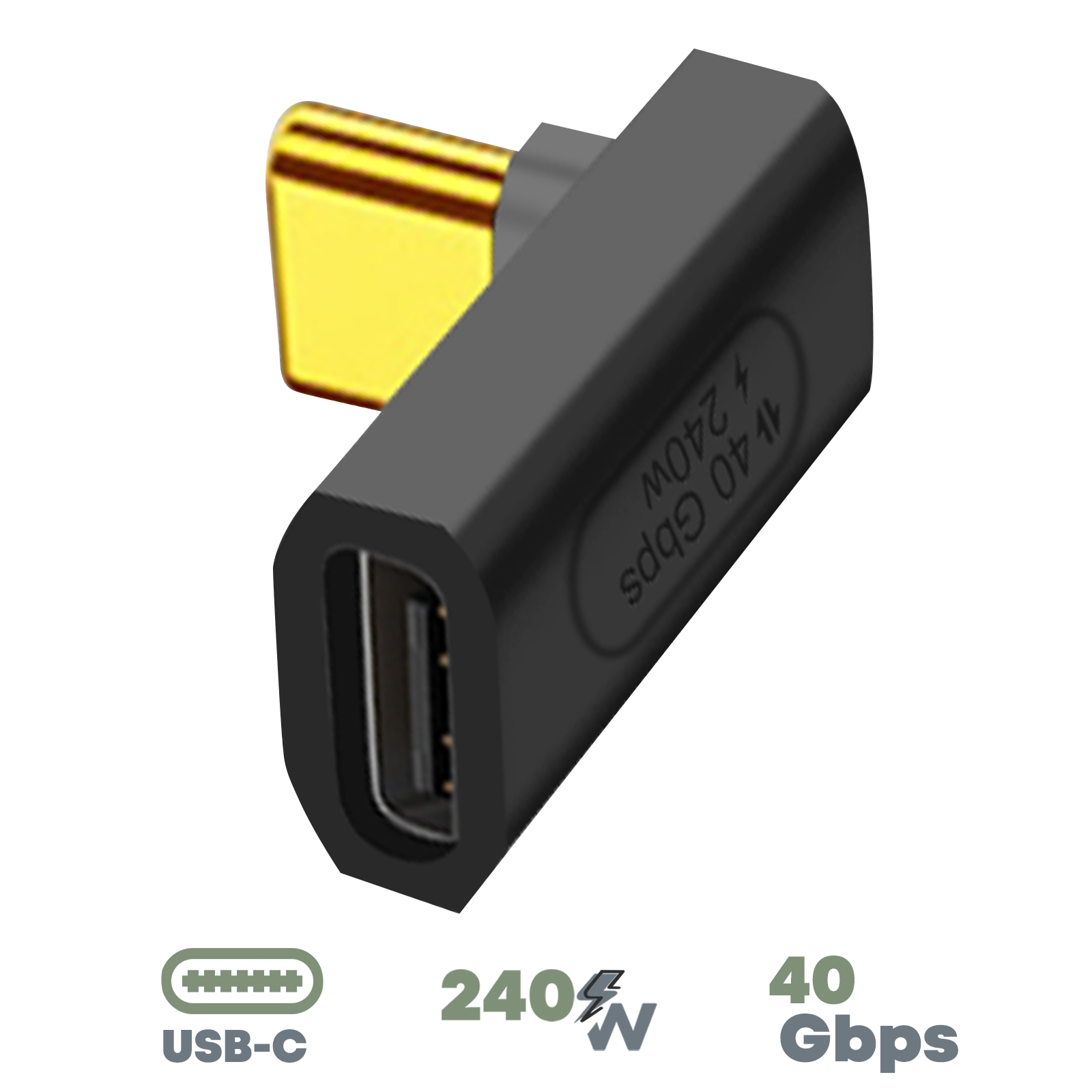 2 Stück USB-C Auf USB-A 90° Adapter | Abgewinkelt Für Platzsparende Anschlüsse – 10 Gbps, OTG-fähig Für Laptop, Smartphone & Mehr