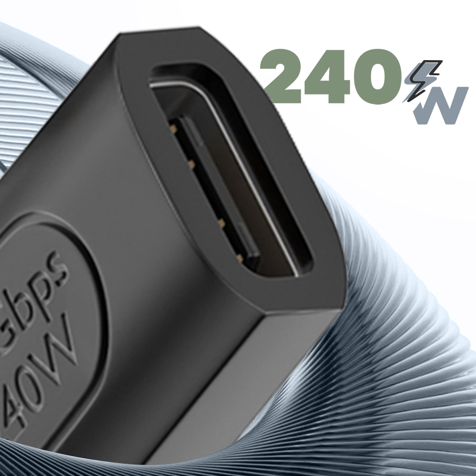 REXUS Adattatore USB-C Maschio A USB-C Maschio 2 Pezzi: Ricarica 100W E Dati 10 Gbps, Plug And Play - 2