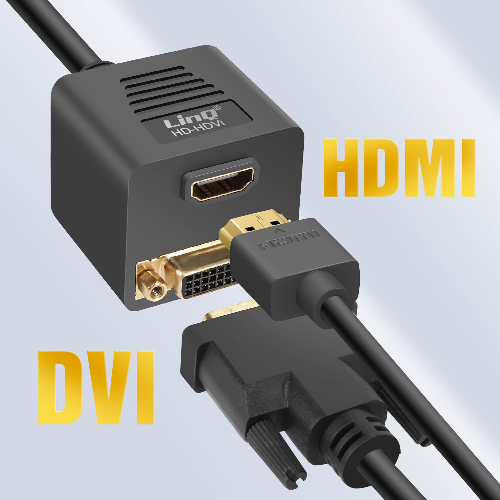 BeMatik Adattatore DVI-D Maschio A DVI-I Femmina - Dual Link - Design Compatto - 4