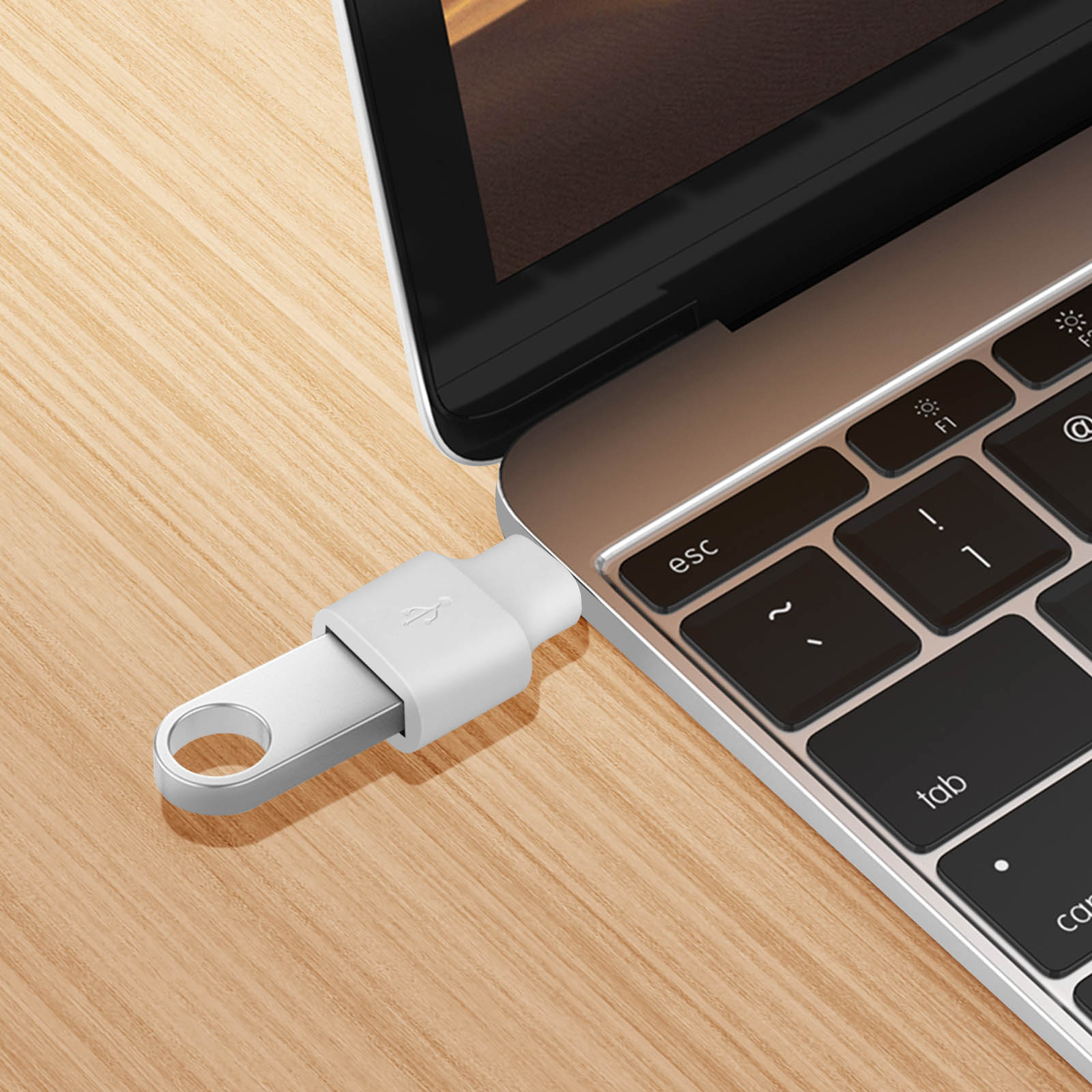 Cavo Adattatore OTG USB-C A USB-A Per Google Pixel 6 Pro | Nylon Intrecciato, Alluminio, 20cm, 5Gbps - 4