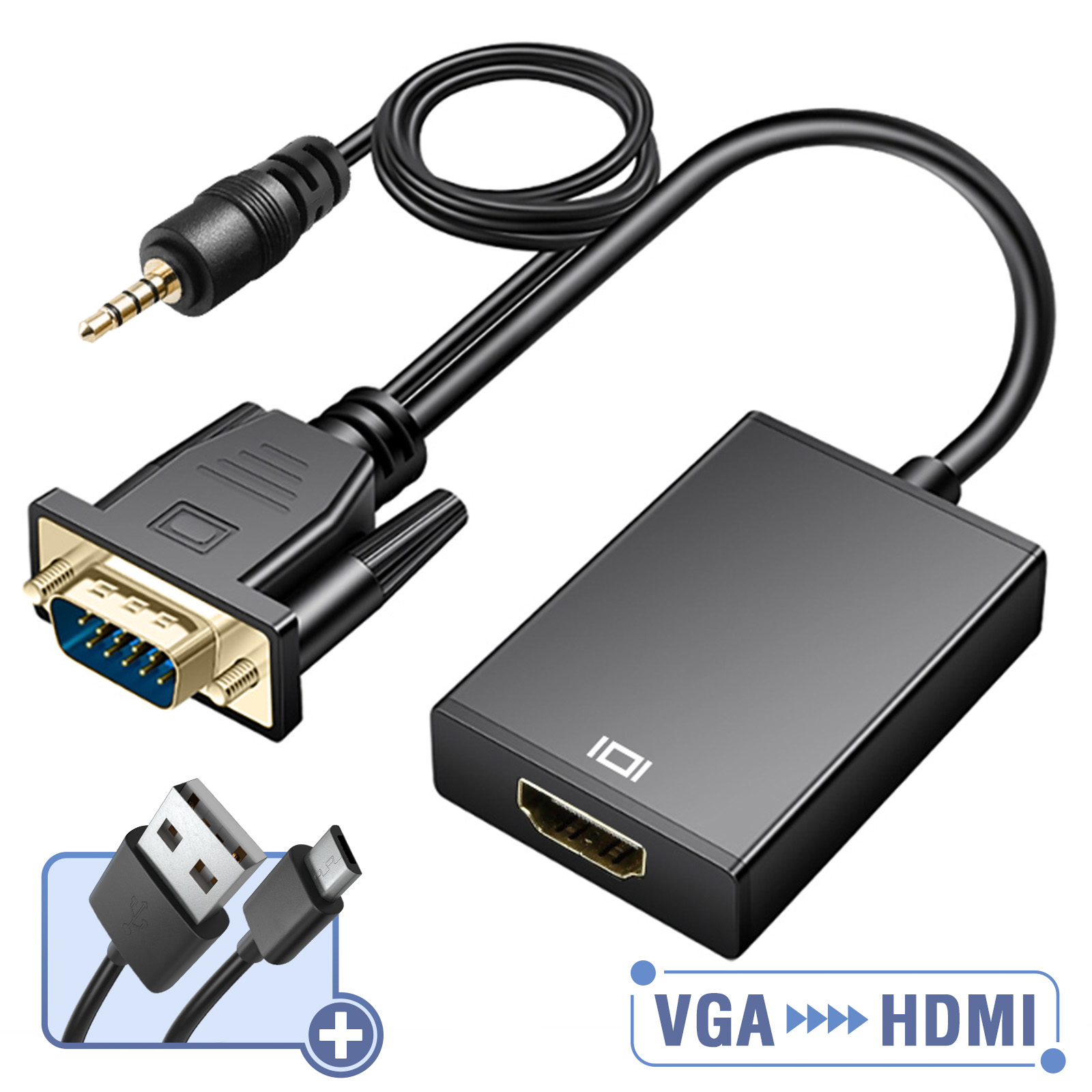 ROLINE Adattatore HDMI Maschio A VGA Femmina – 0,15 M – Risoluzione Full HD 1080p, Colore Bianco - 2