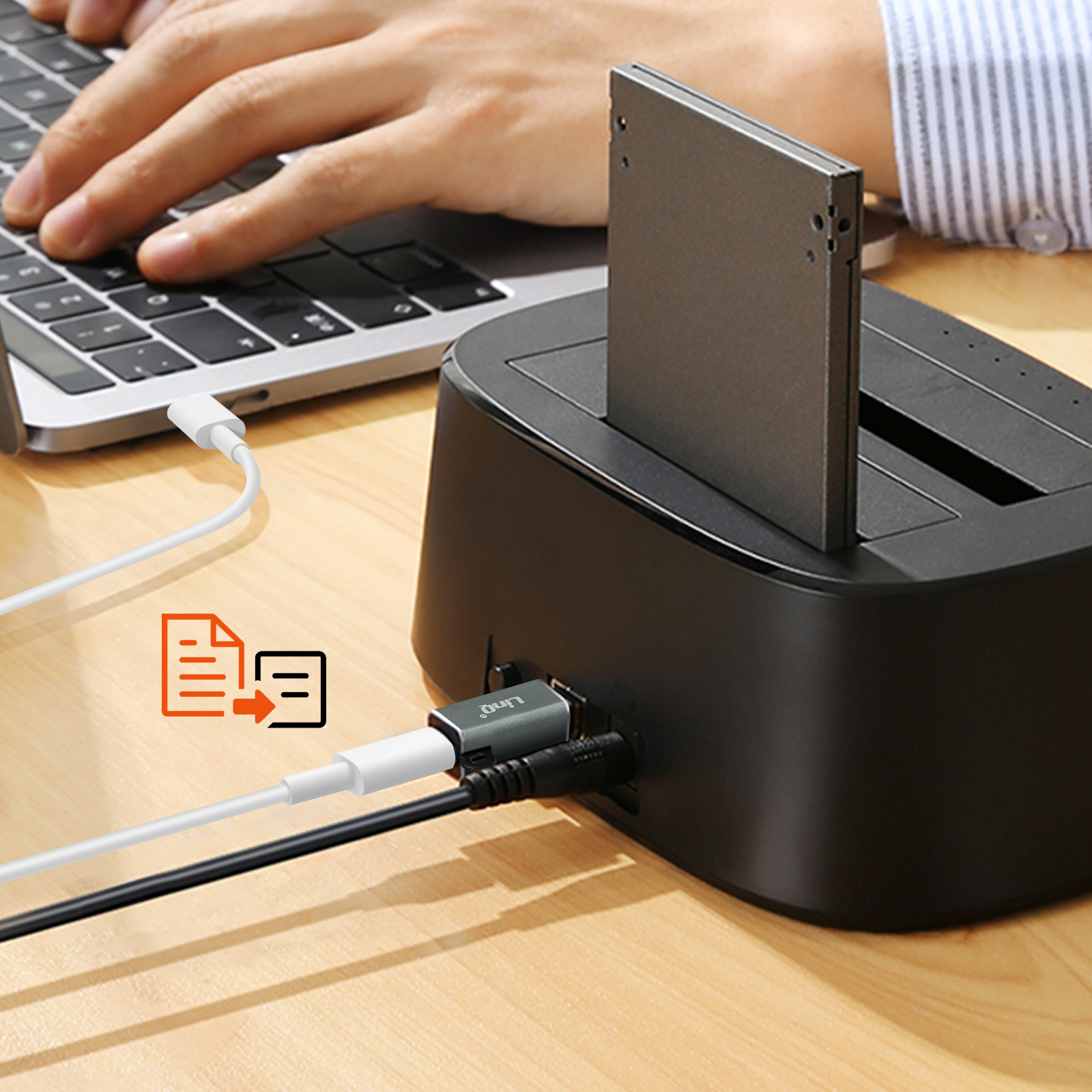 QIANRENON USB B a USB2.0 Filettato Fissaggio Stampante Adattatore USB Type B Femmina a USB2.0