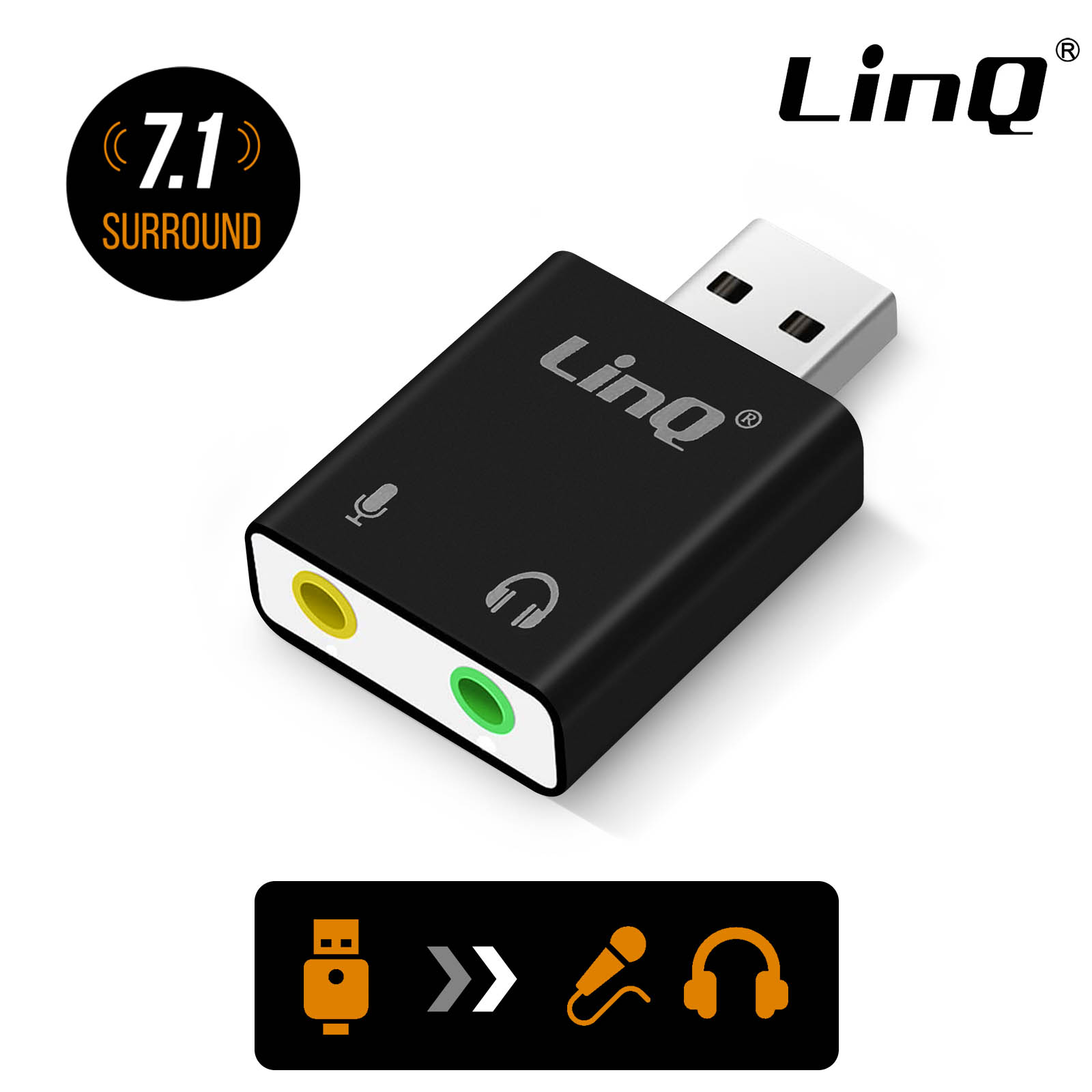 Câble Et Connectique GENERIQUE Vshop® Carte Son Externe Usb Vers 3,5mm Jack Adaptateur Audio Usb Pour Ps4, Mac, Mac Mini, Pc Fixe, Pc Portable, Rasperry Pi Etc