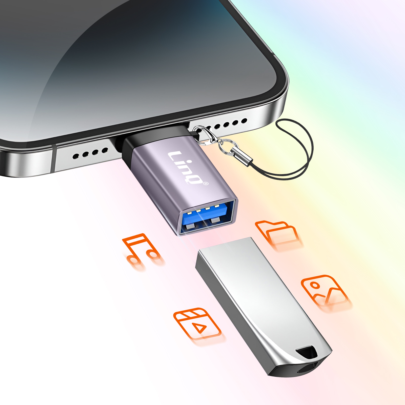 Adattatore per fotocamera da Lightning a USB compatibile con iPhone, iPad, cavo di sincronizzazione dati USB per fotocamera, tastiera, mouse, lettor | Leroy Merlin