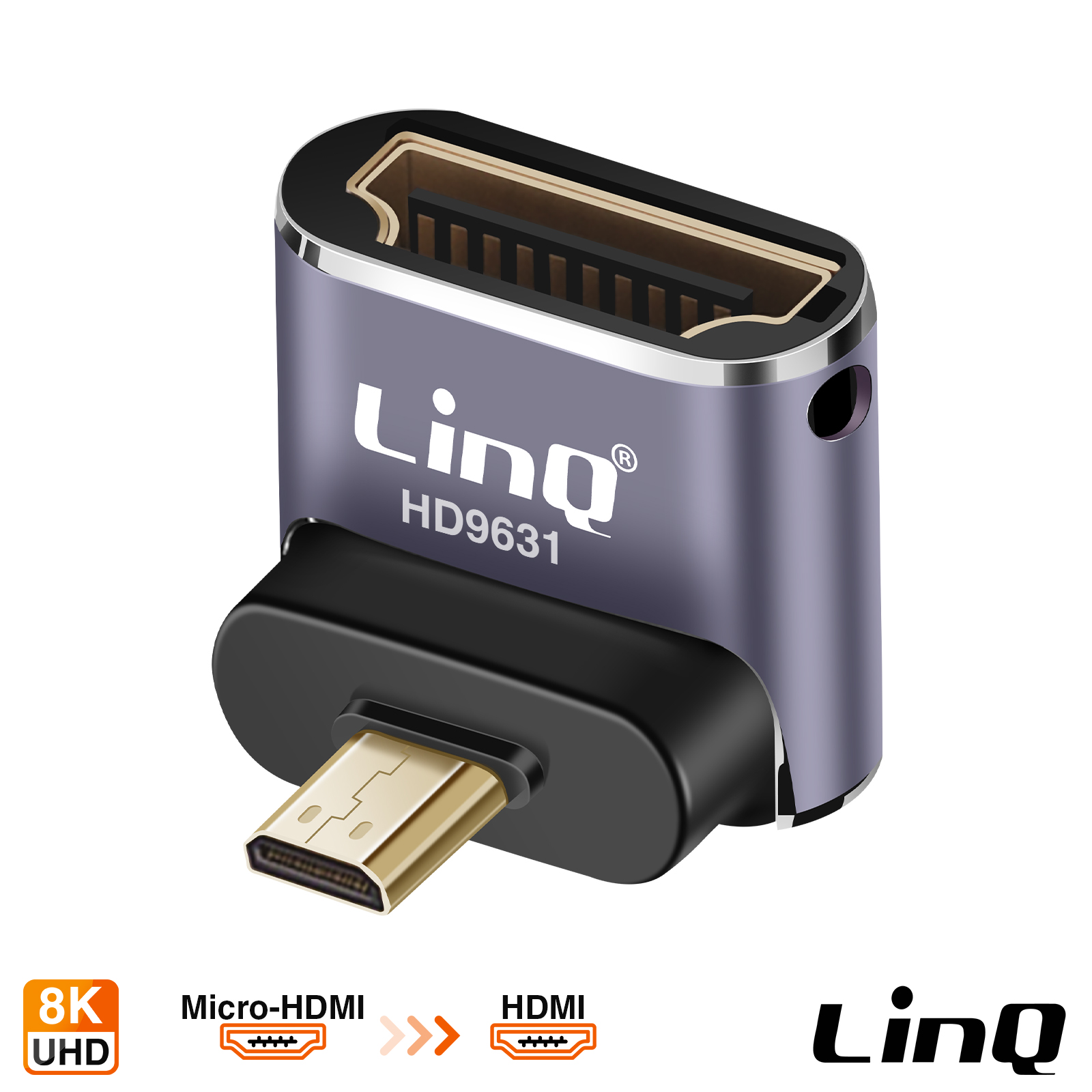 Adattatore Micro HDMI &ndash; Convertitore HDMI Femmina A Micro HDMI Maschio &ndash; Placcato Oro