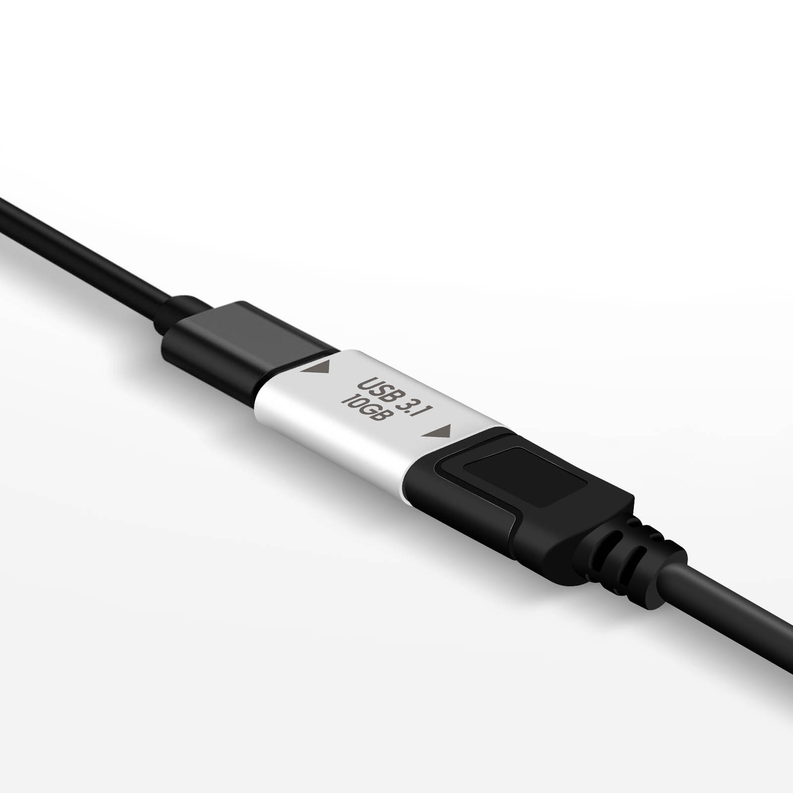 4 Pezzi Adattatore USB A USB-C 90 Gradi, Convertitore Femmina USB-C A Maschio USB 3.1, Ricarica Rapida 3A, Trasferimento Dati 10 Gbps