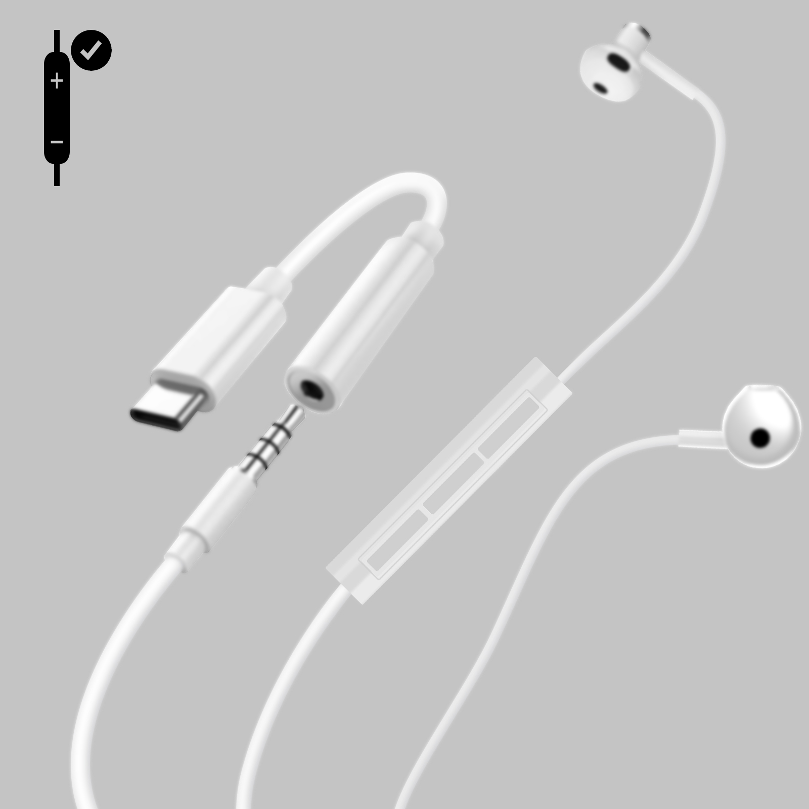 Adattatore Cuffie Type C 2-in-1: Ascolta Musica E Ricarica Contemporaneamente. Ricarica Rapida PD 100W, USB 3.2 Gen 2 10Gbps, OTG, Colore Bianco - 4