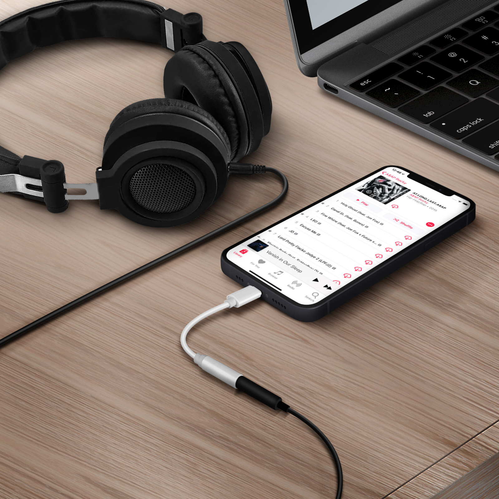 Adaptateur Vinmooog 2 En 1 Pour IPhone – Branche Ton Casque 3.5 Mm Et Charge En Même Temps !