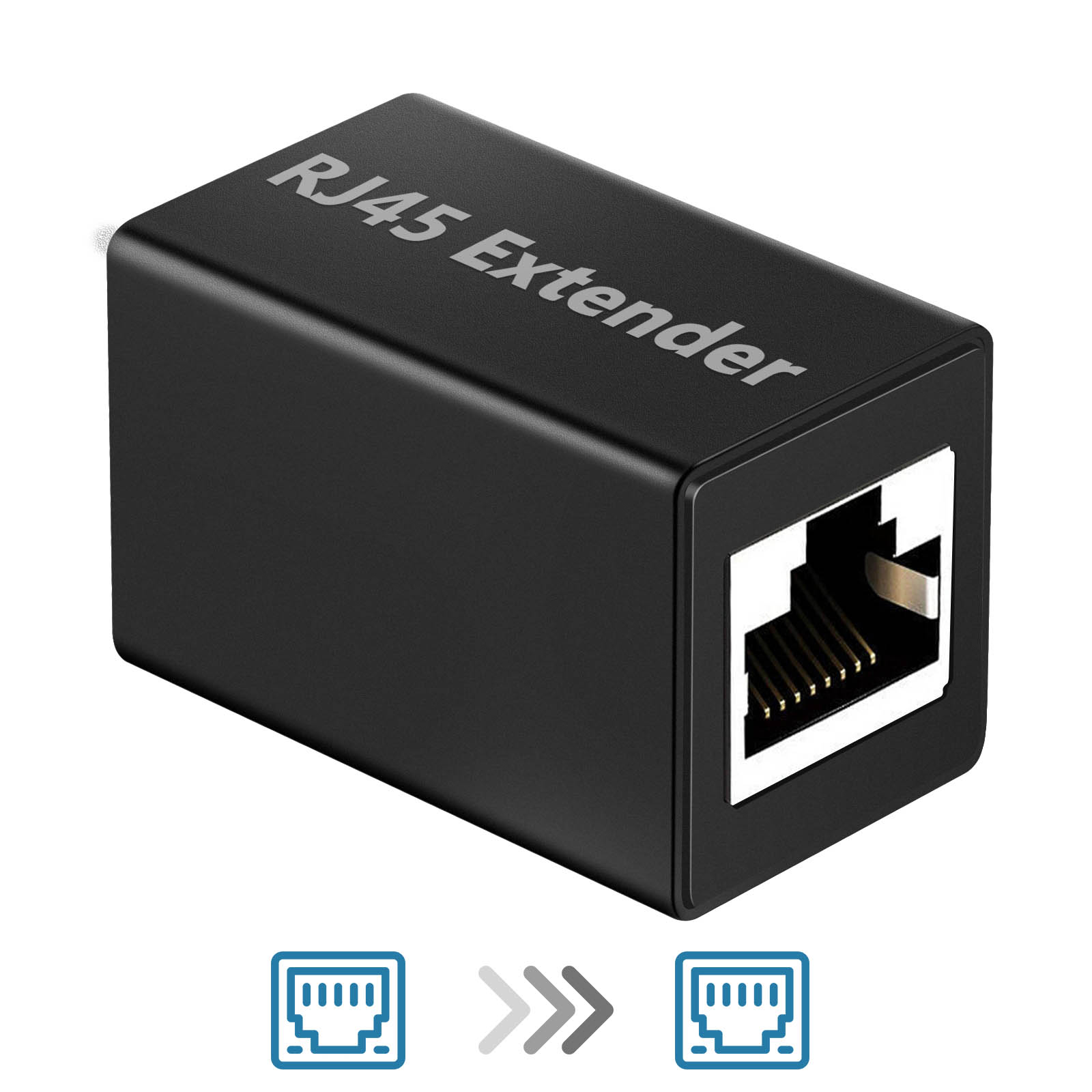 CamKpell Adaptateur Séparateur Câble Ethernet RJ45 1 Vers 2/3 - Splitter Réseau LAN Noir