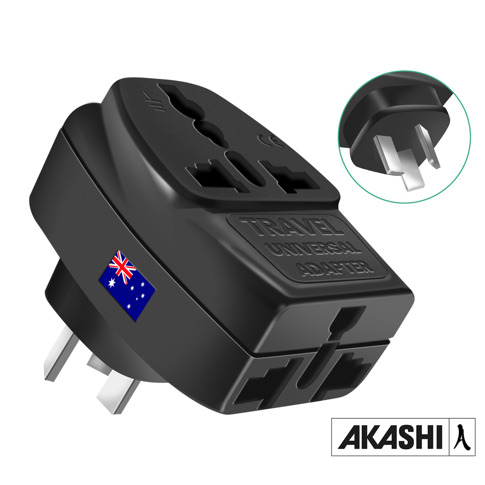 LENCENT Adaptateur Prise AU Australie Chine Nouvelle-Zélande, avec 2