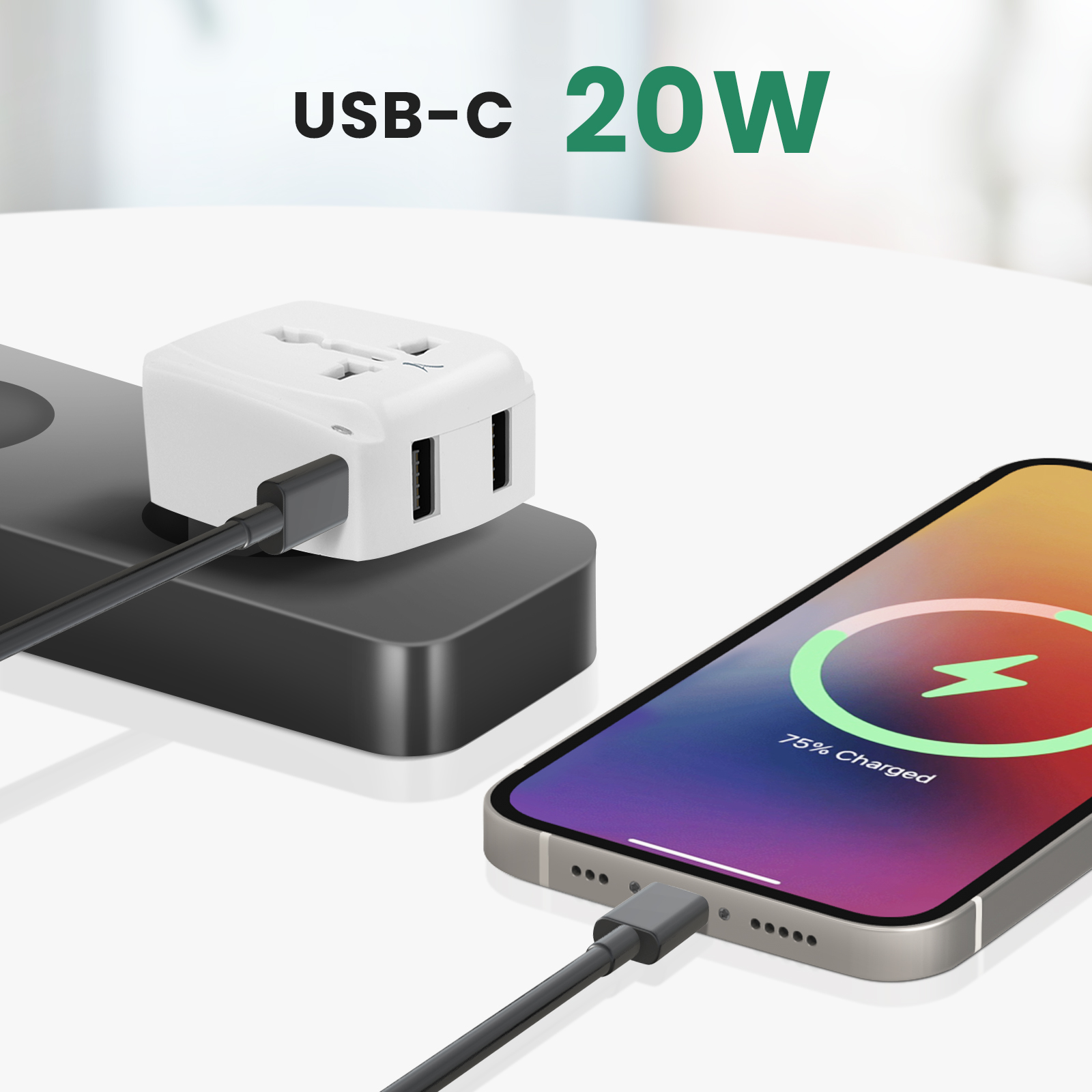Adaptateur De Voyage Universel Avec Ports USB Et USB-C PD20W - Marque Maomaocon, Neuf