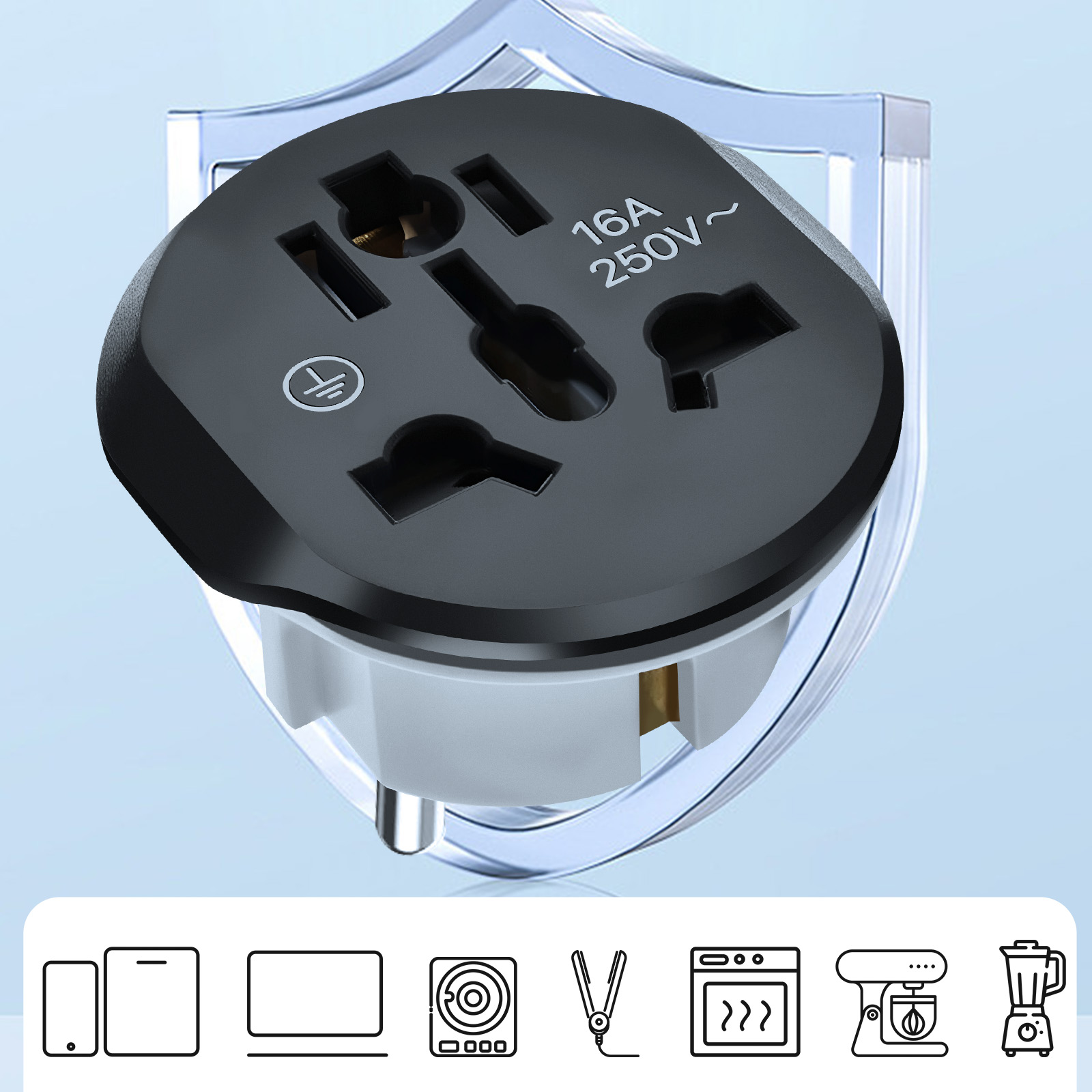 Clomnpe Adattatore Da Viaggio Svizzera, 2 Pezzi Adattatore Presa - Foto 13