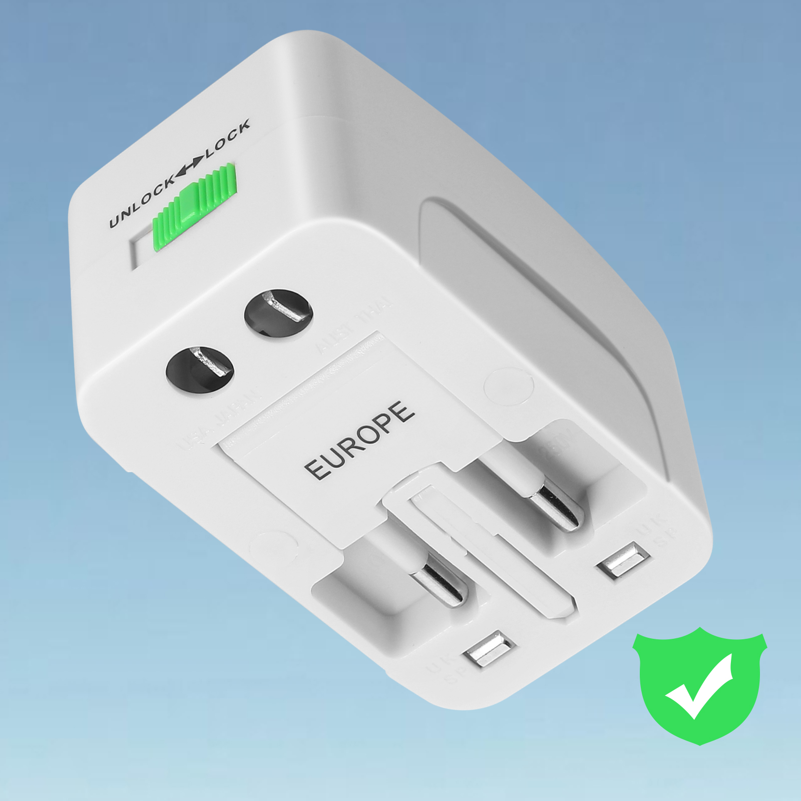 Meister 7423650 - Adattatore Da Viaggio USA/Canada, Colore: Bianco - Foto 9