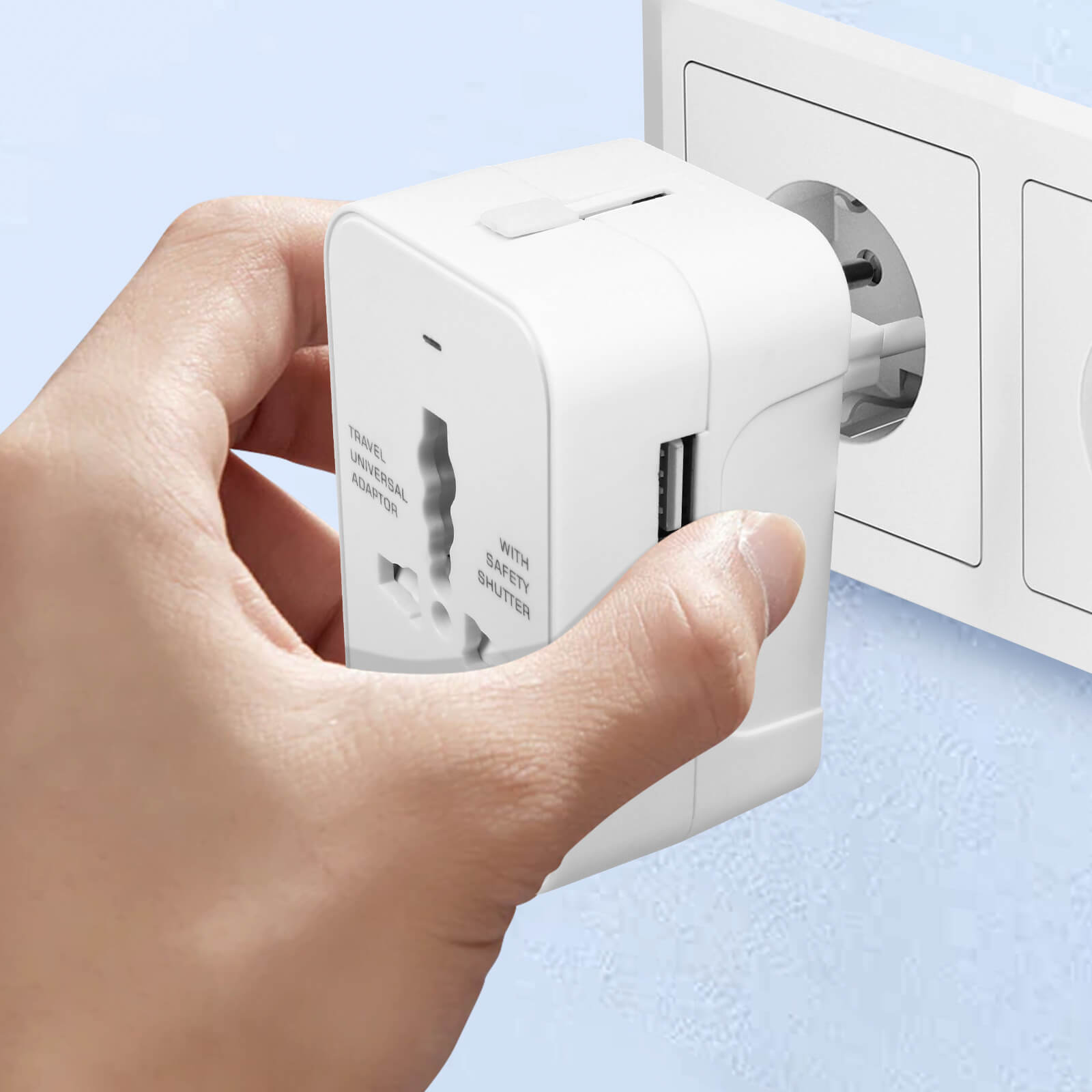 To Dubai Adattatore Di Viaggio UK Tipo G Con 2 Porte USB - Pacco Da 2 - Per Regno Unito Adattatore Universale UK