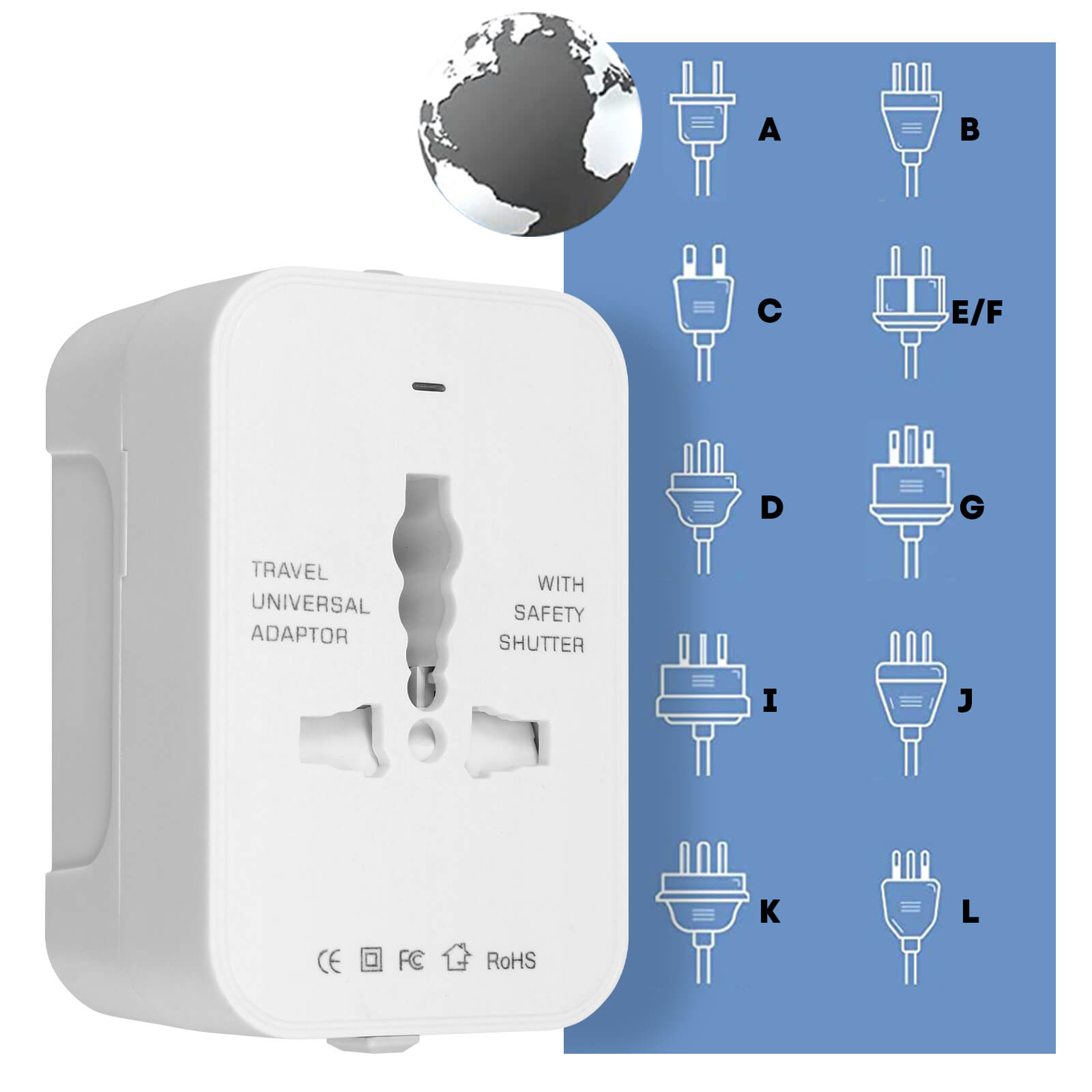 Adattatore Schuko Adattatore Da Viaggio Australia/Nuova Zelanda Con 4 USB - Tipo I Per Europa A Type I Adattatore Giappone - Foto 13