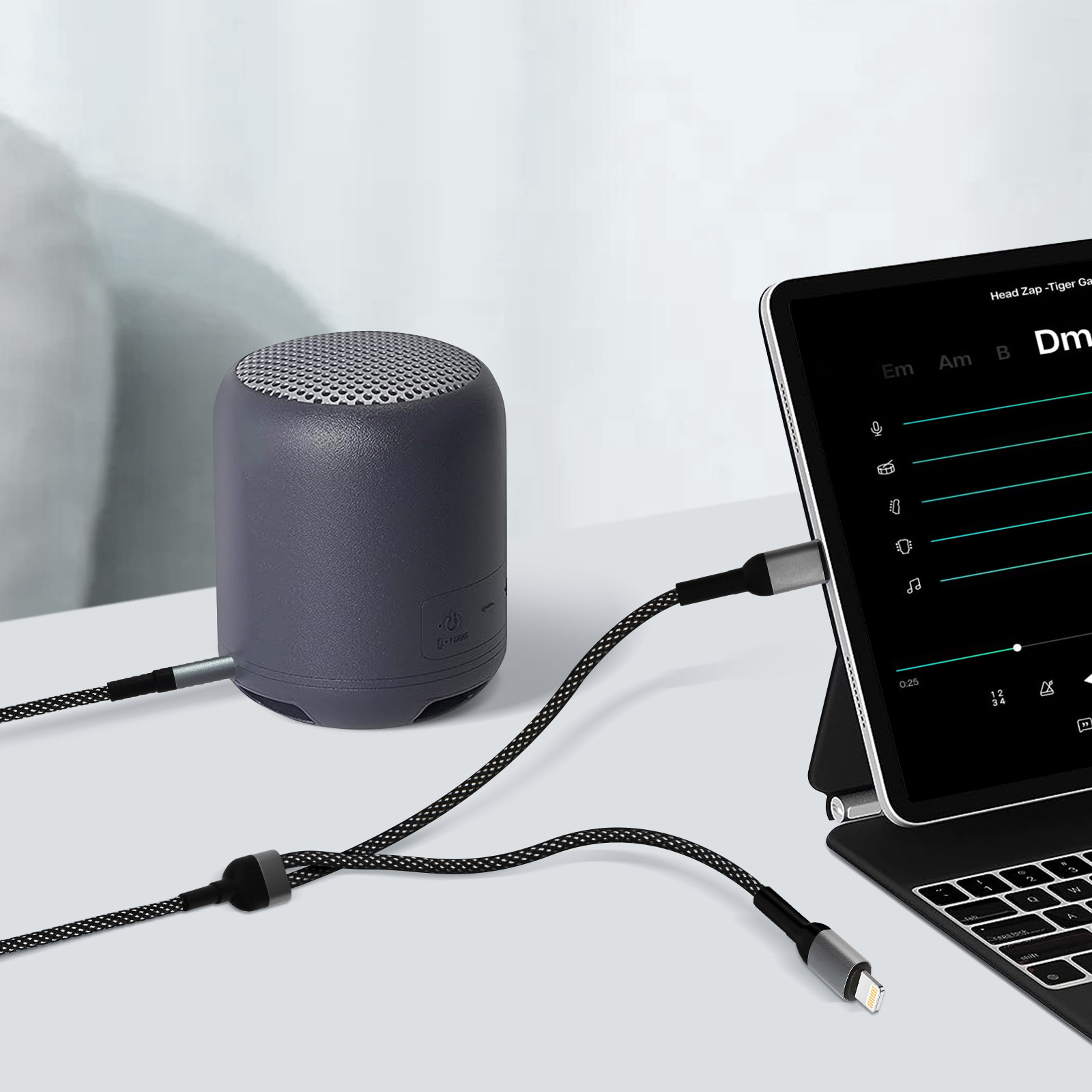 Cavo Audio 3-in-1 Da Lightning/USB-C/3.5mm A Dual 6.35mm Con Chip DAC, Per Smartphone, Mixer E Cuffie - 3