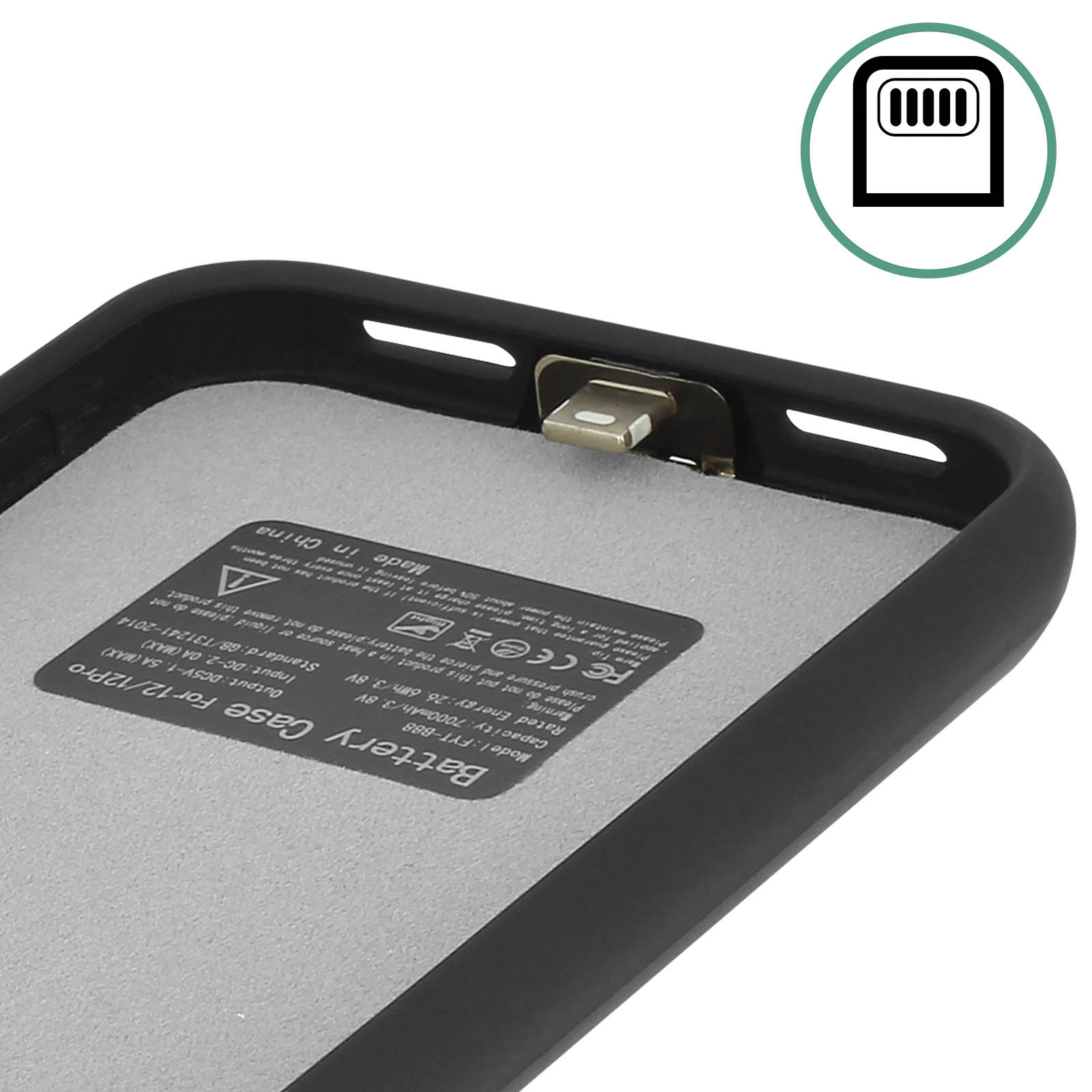 HUOBAO Custodia/Cover per batteria per iPhone 13 Mini, [6000mAh] Custodia di ricarica iPhone, Custodia protettiva di ricarica portatile, Batteria estesa ricaricabile per iPhone 13 Mini (5,4 pollici