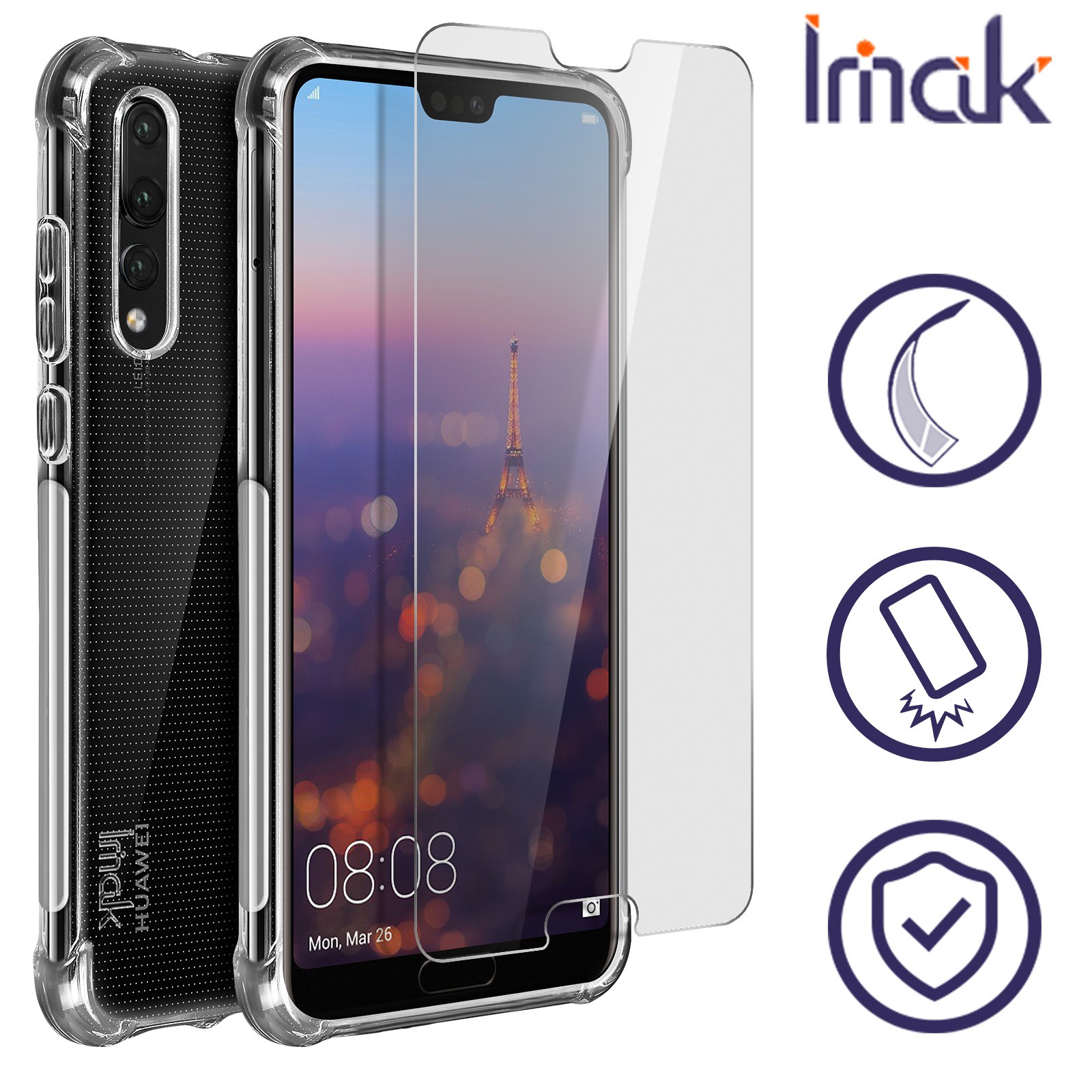 Pellicole Per Huawei P20 Pro Custodia Huawei P20 PRO - Cover In Silicone TPU Trasparente 360° Con Protezione Integrale Case Full Body - Foto 10