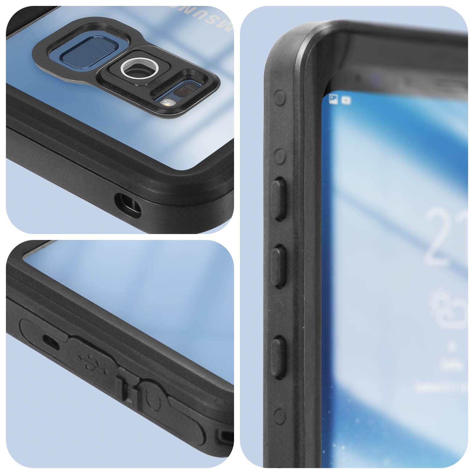 Coque étanche Samsung Galaxy S8 et Antichocs, Waterproof mètres