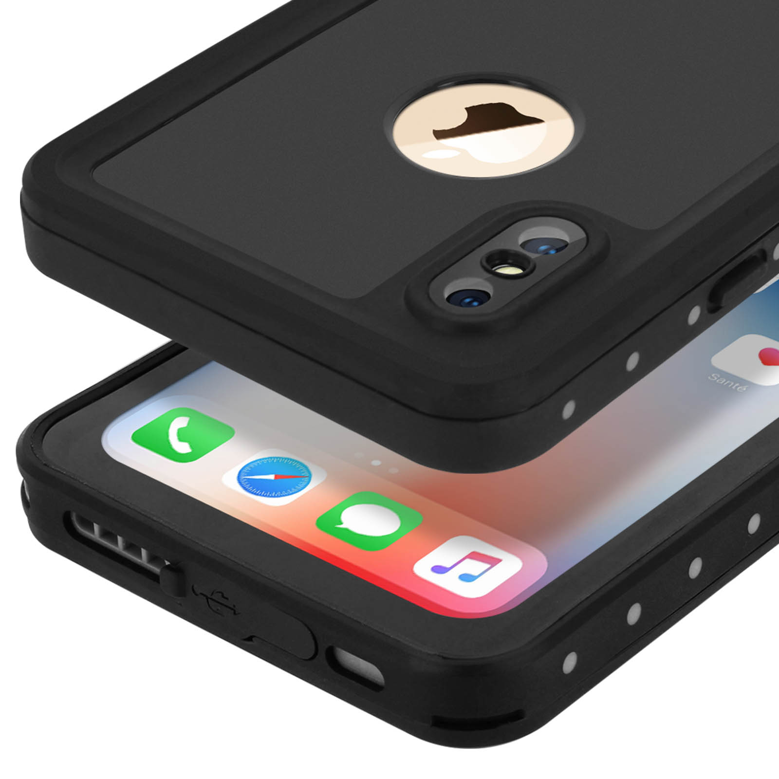 CENHUFO Magnetica Privacy Cover iPhone XR [Compatibile con Magsafe] Protezione Schermo Anti Spia Vetro Temperato Integrata, Custodia Antiurto 360 Gradi Rugged Fronte Retro Doppia Faccia Case -Nero