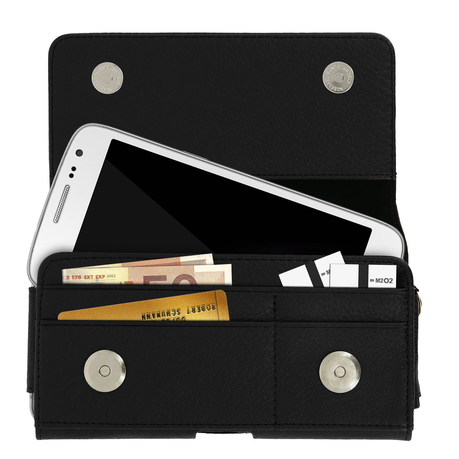 Custodia Da Cintura Con Clip In Similpelle Nera Per Motorola Moto G Play (2021)