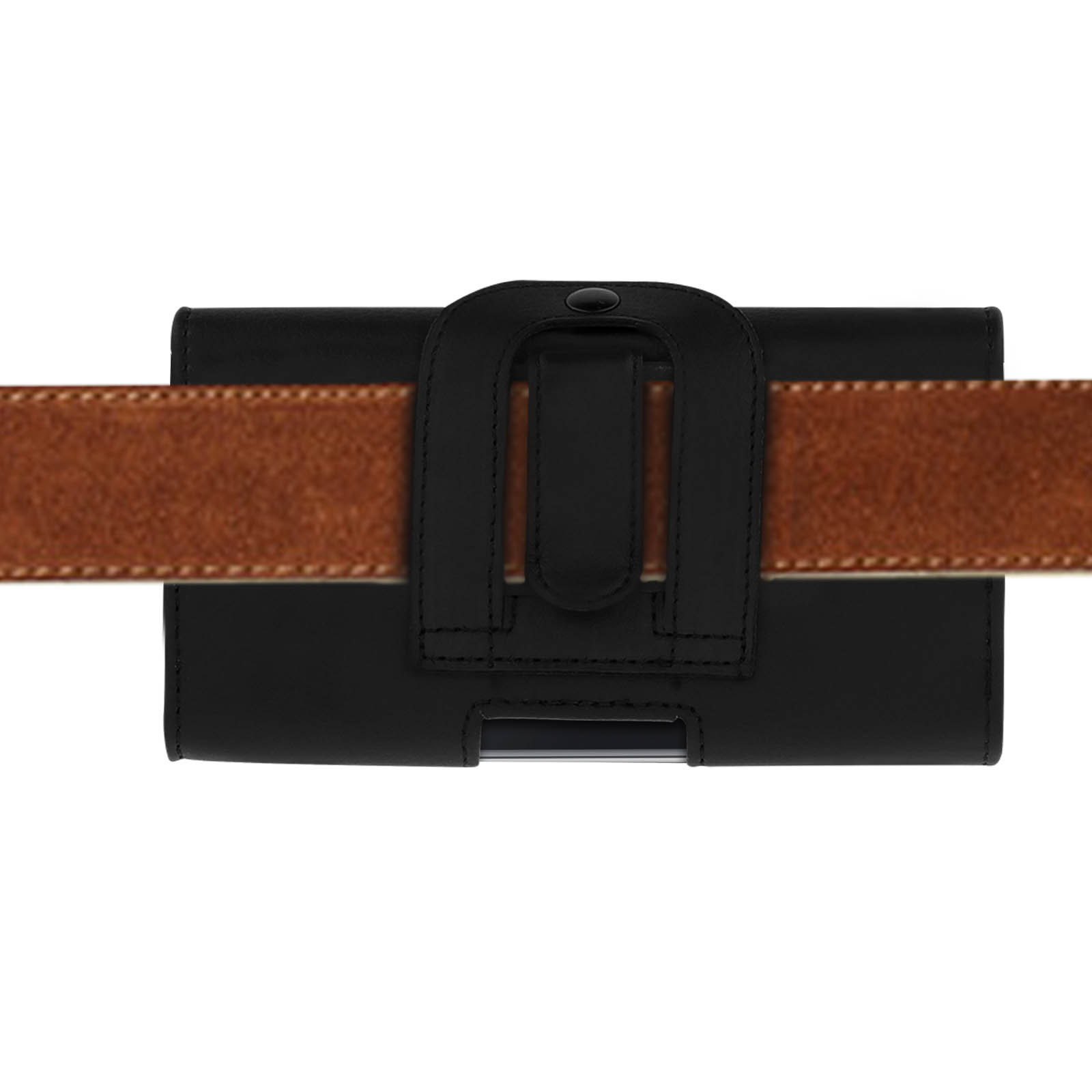 Étui Téléphone à Clapet Universel - Motif Crâne - Clip Ceinture - Neuf