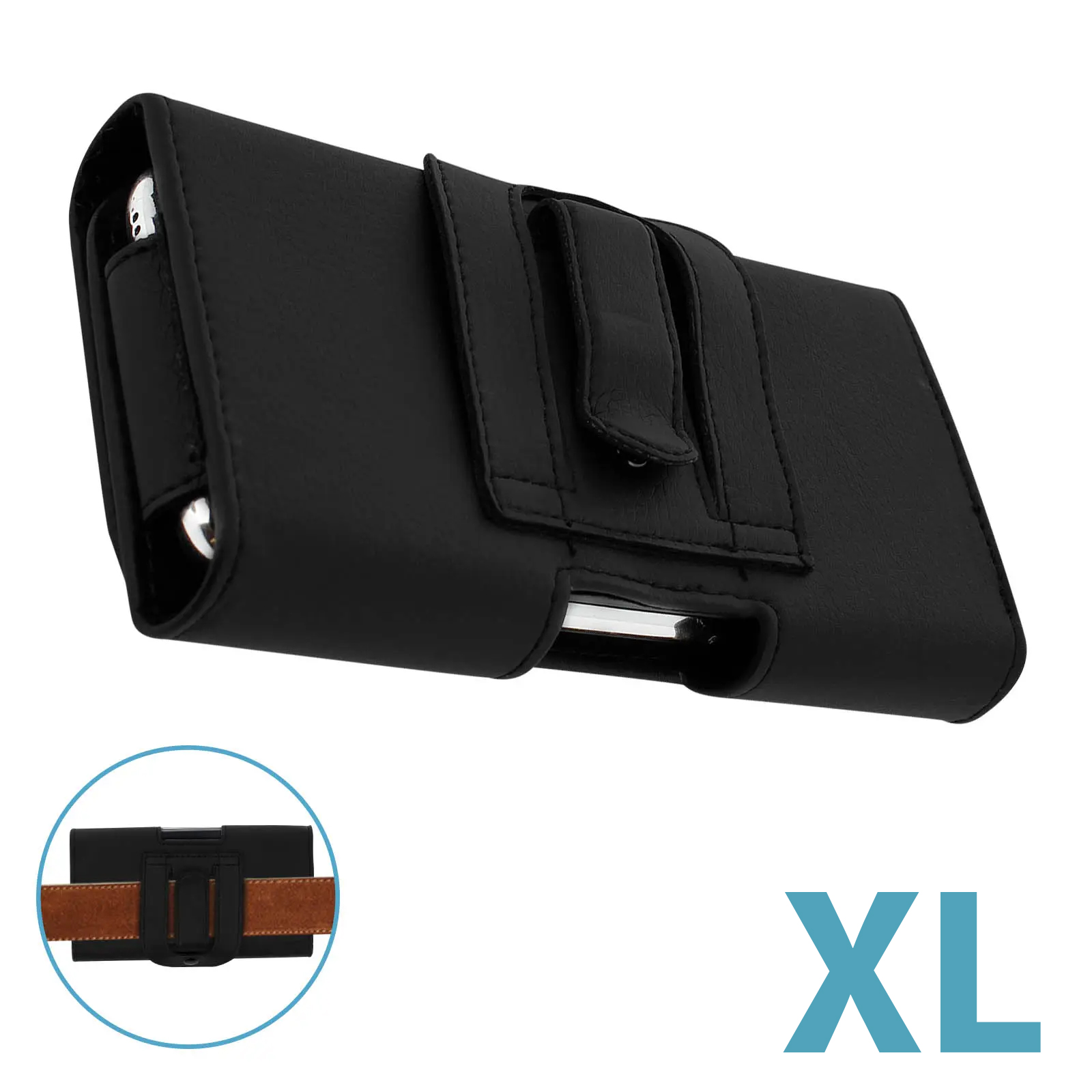 Fondina Protettiva Per Cintura Attacco Clip + Passante - Nero Per Samsung Galaxy S24 Ultra - Foto 5