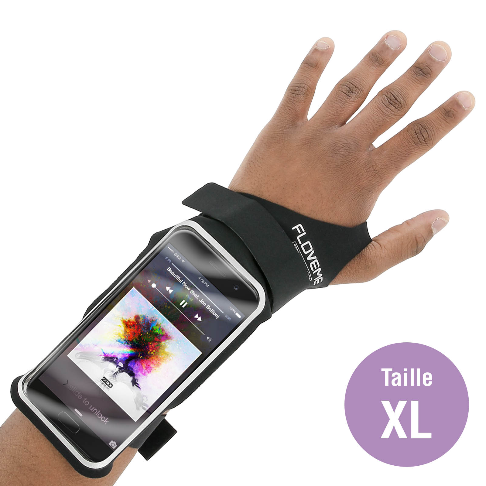 Bracciale Sportivo Impermeabile In Neoprene Per Sony Xperia XZ1 Compact - Custodia Da Braccio Regolabile Con Finestra Tattile (Nero) - 2