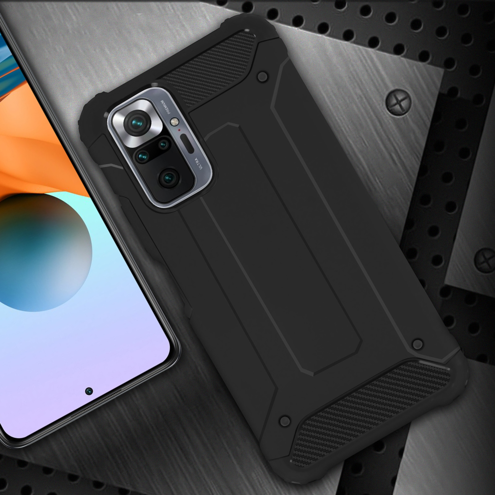 Coque De Protection Renforcée Odeydo Pour Xiaomi Redmi 10 4G - Noire - Antichoc - Neuf