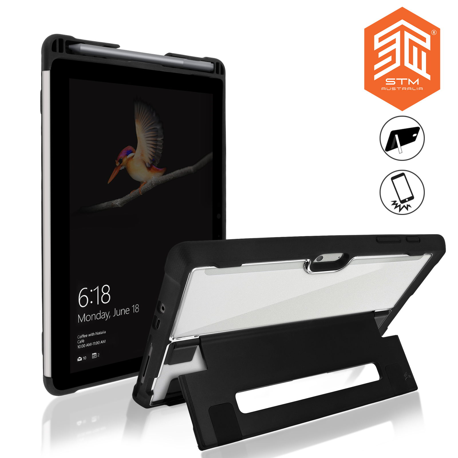 Kit De Remplacement écran LCD + Vitre Pour Microsoft Surface Go 2 - Noir, Avec Outils Et Colle - Neuf