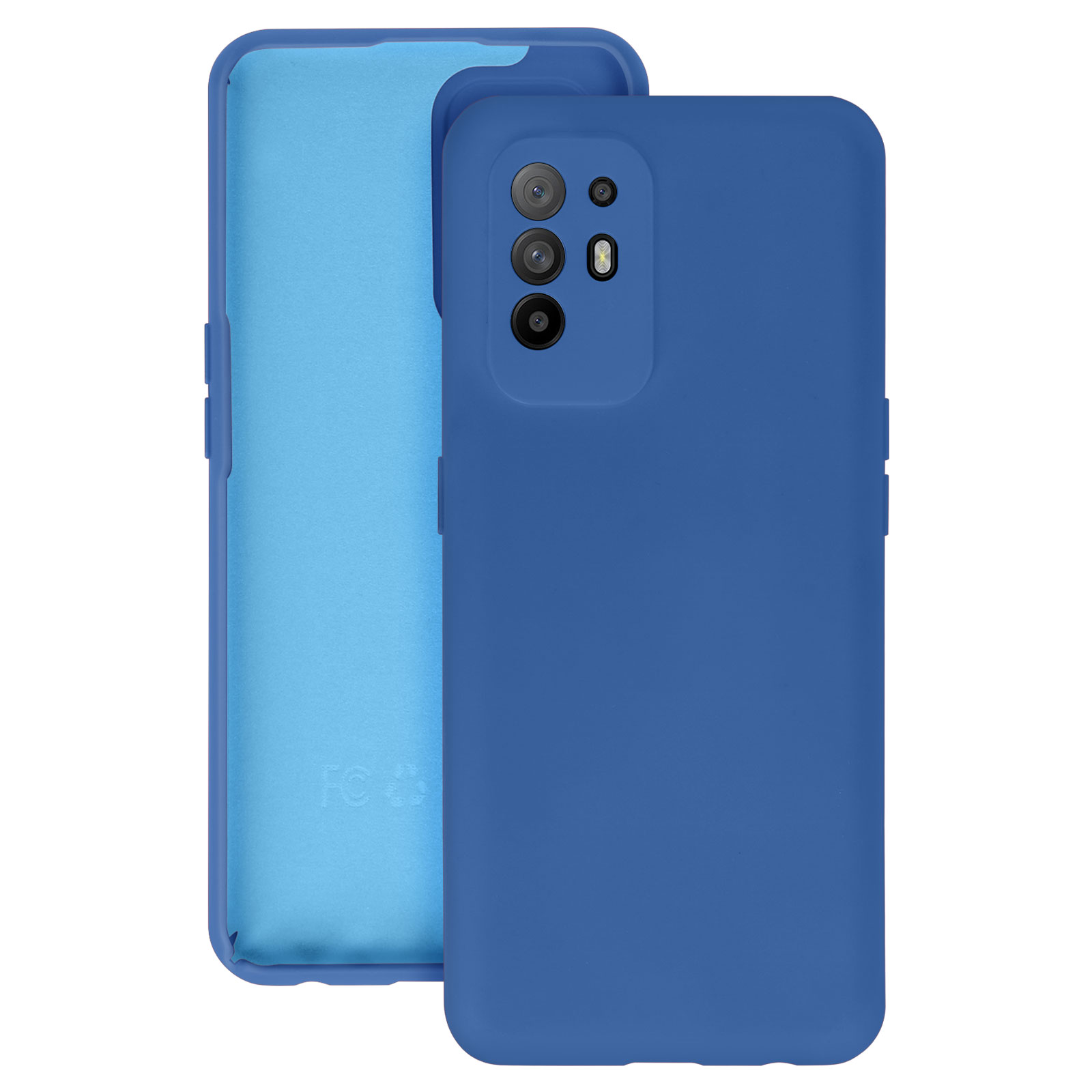 Cadorabo Custodia Per Oppo A94 5G, Bicolore Viola E Rosso, In TPU E Retro In Vetro Temperato, Protezione 360°