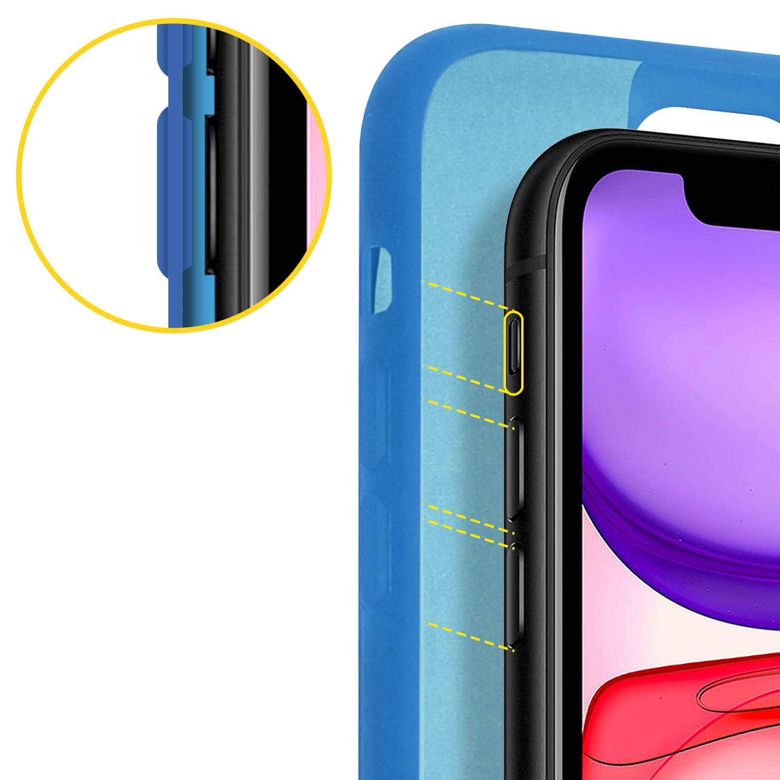 CONTACT Custodia SILK TPU Per IPhone 11 Pro Max – Blu - 3