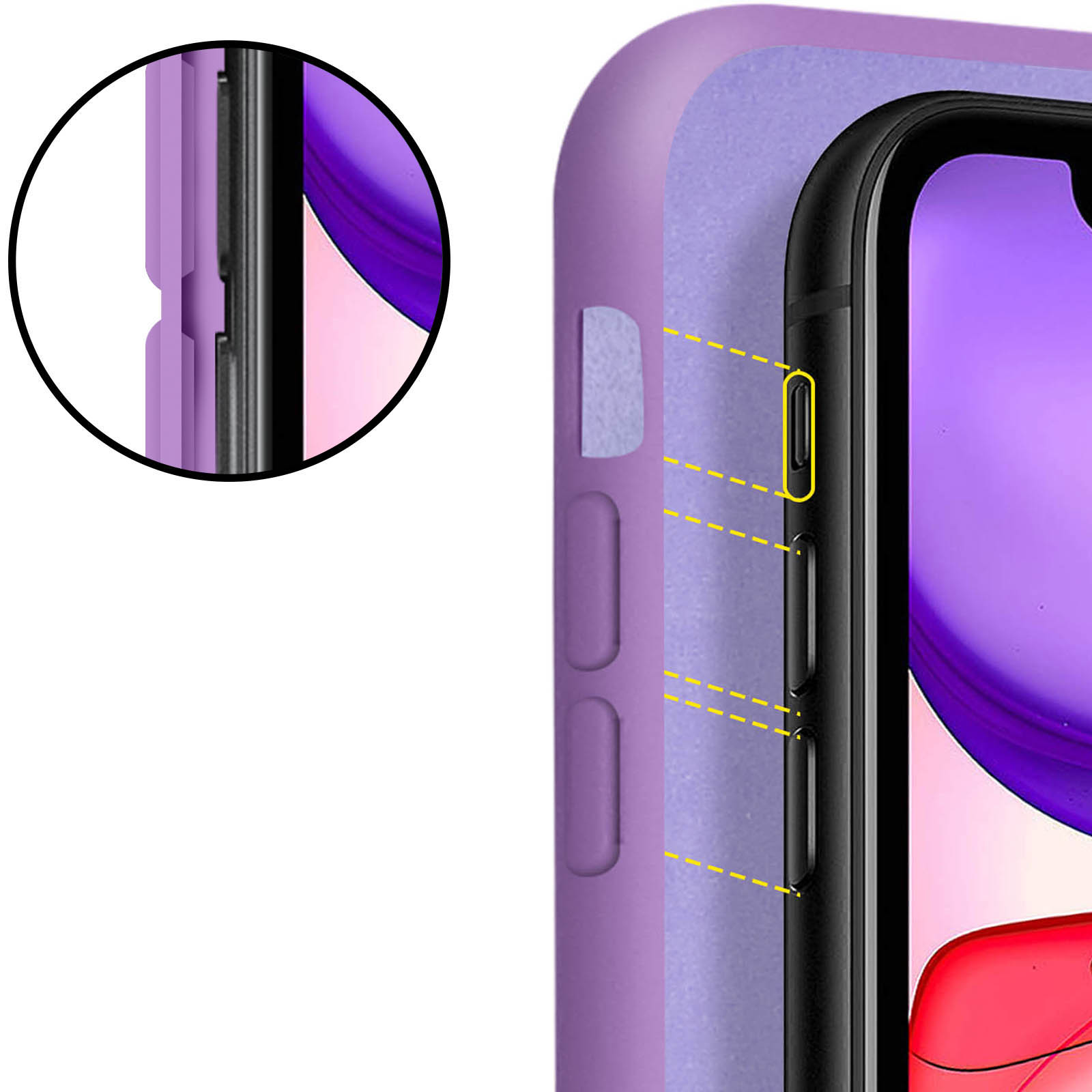 Per iPhone 12 Modello con display fittizio falso non funzionante con schermo a colori (viola
