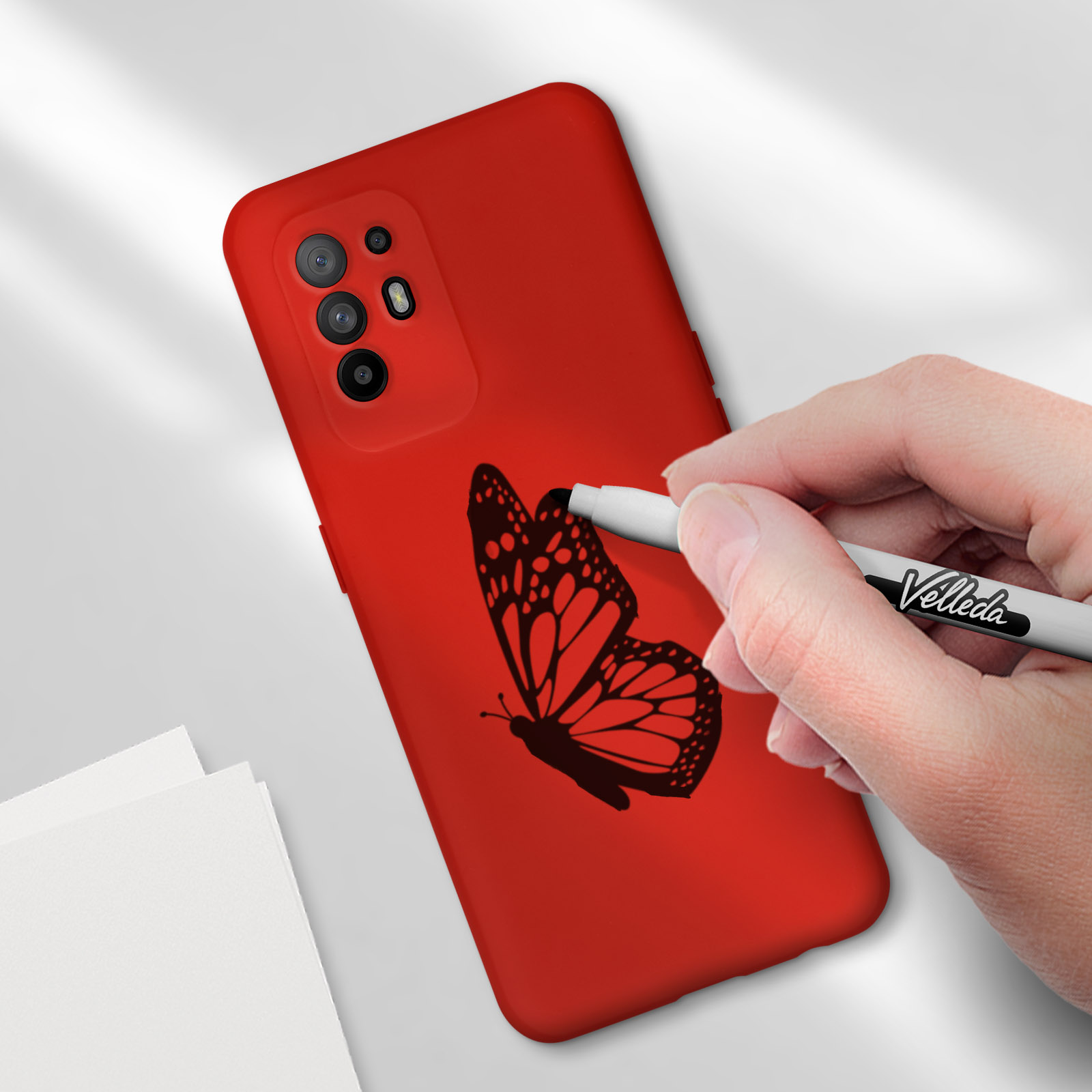 Liner Cover Per OPPO A94 5G: Custodia Ibrida TPU Antiurto Grigia, Ultra Sottile Con Tecnologia Air Cushion E Design A Nido D'Ape