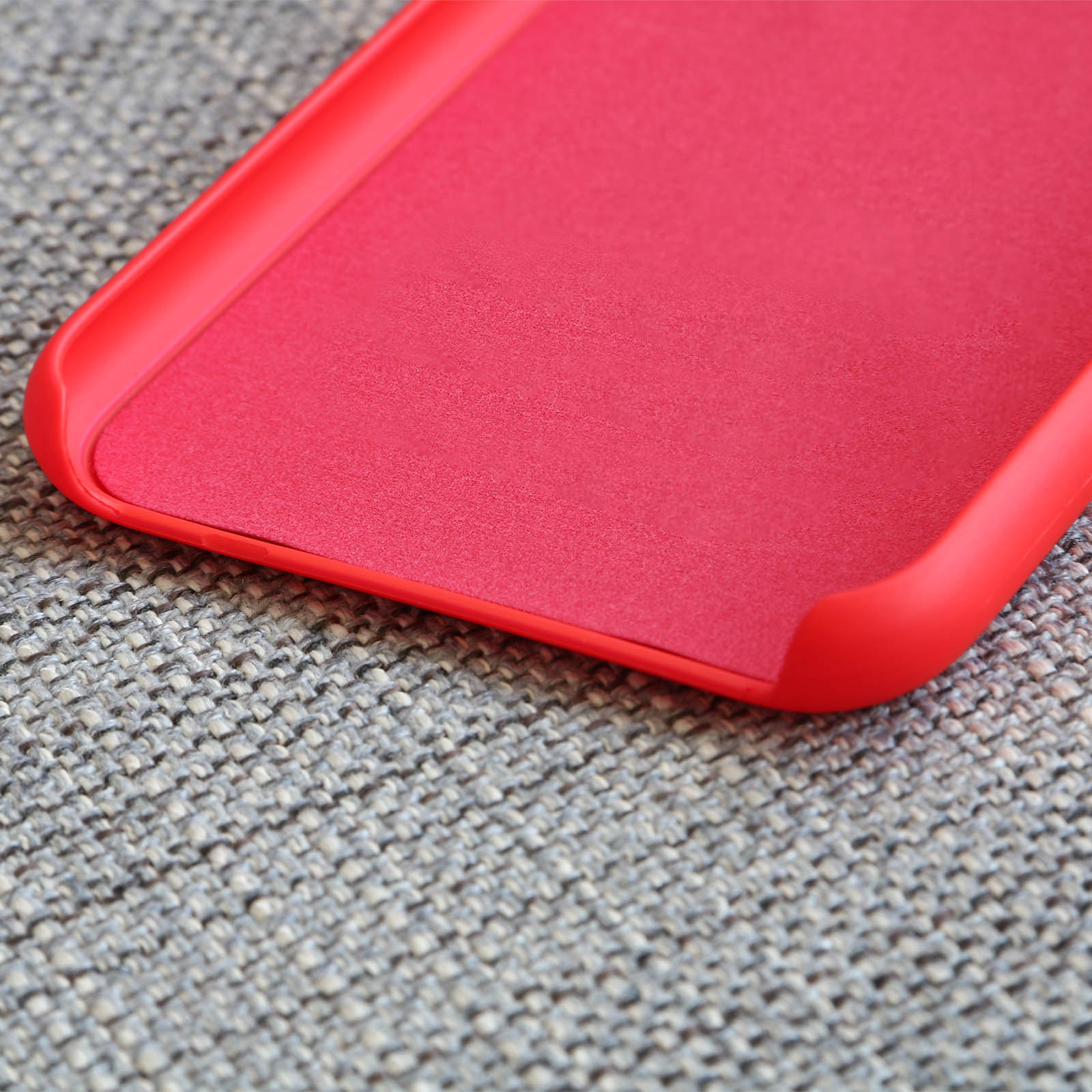 Custodia In Silicone Liquido I-Paint Per IPhone XS Max | Rosso Opaco Con Interno In Microfibra | Protezione Antigraffio E Anti-Impronta