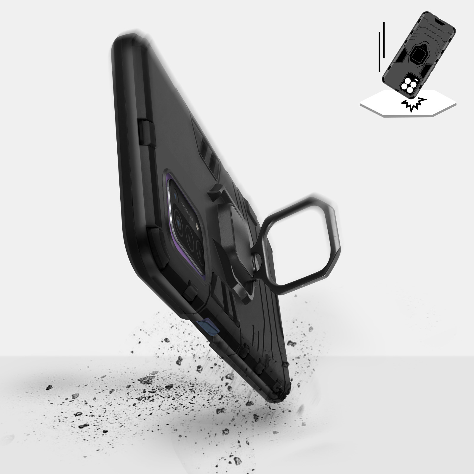 EASSGU Funda Para OPPO A54 5G / OPPO A74 5G (6.5" Inches), Con Carcasa