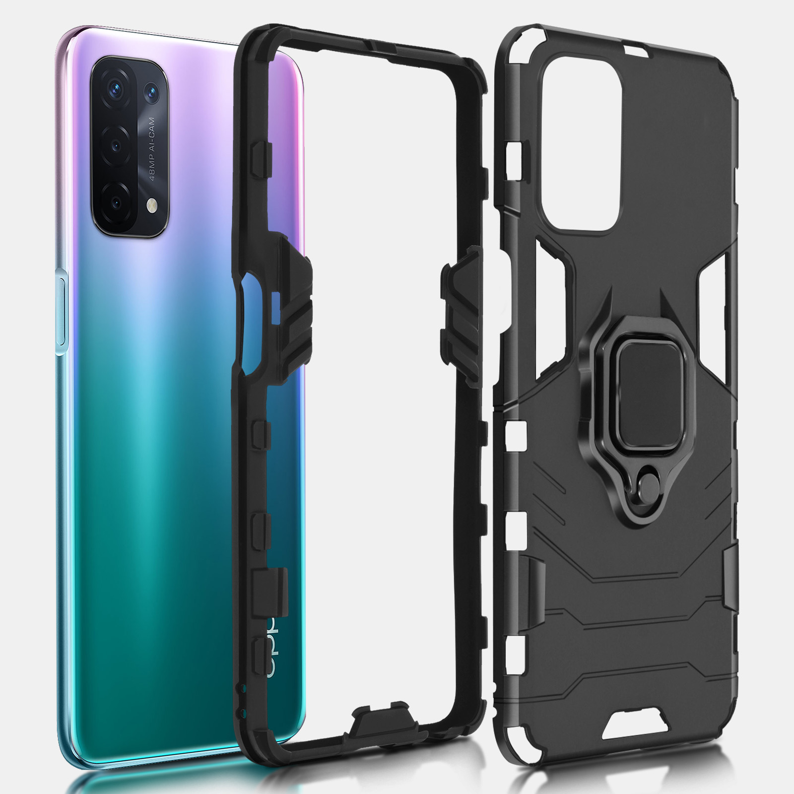 Coque Oppo A74 5G A54 5G Avec Béquille Qualité Militaire AntiChute