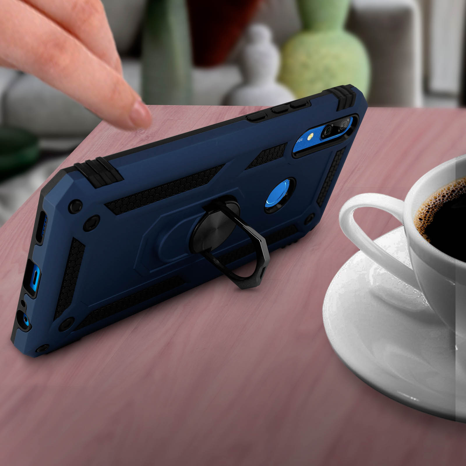 Custodia Antiurto Per Armatura Con Anello Magnetico 2 In 1 Per - Foto 8