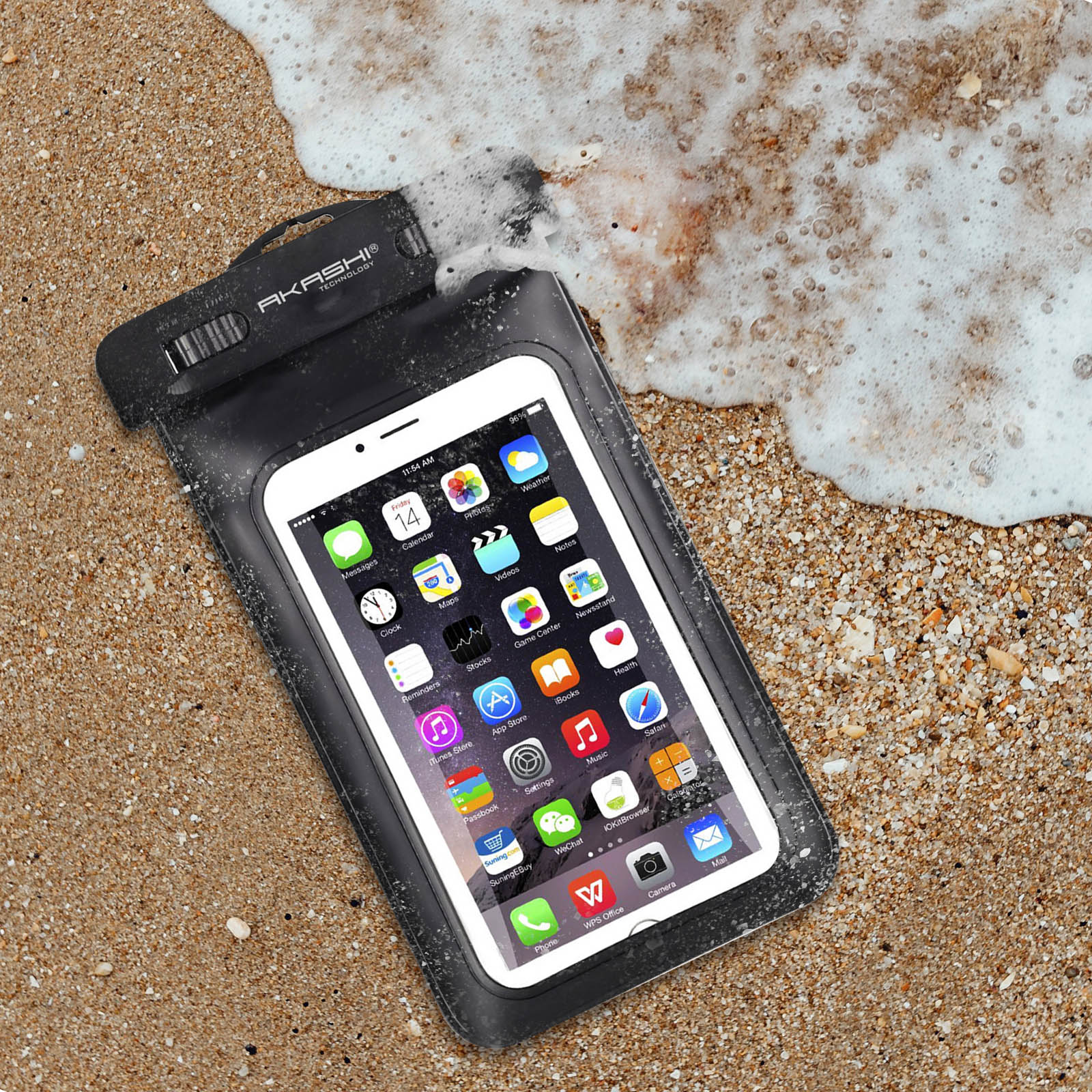 Custodia Cellulare Impermeabile Custodia Impermeabile Universale Per Smartphone - Trasparente, IPX8, Con Cinturino, Fino A 15.2 Cm Custodia Asciutta Per Telefono In Acqua