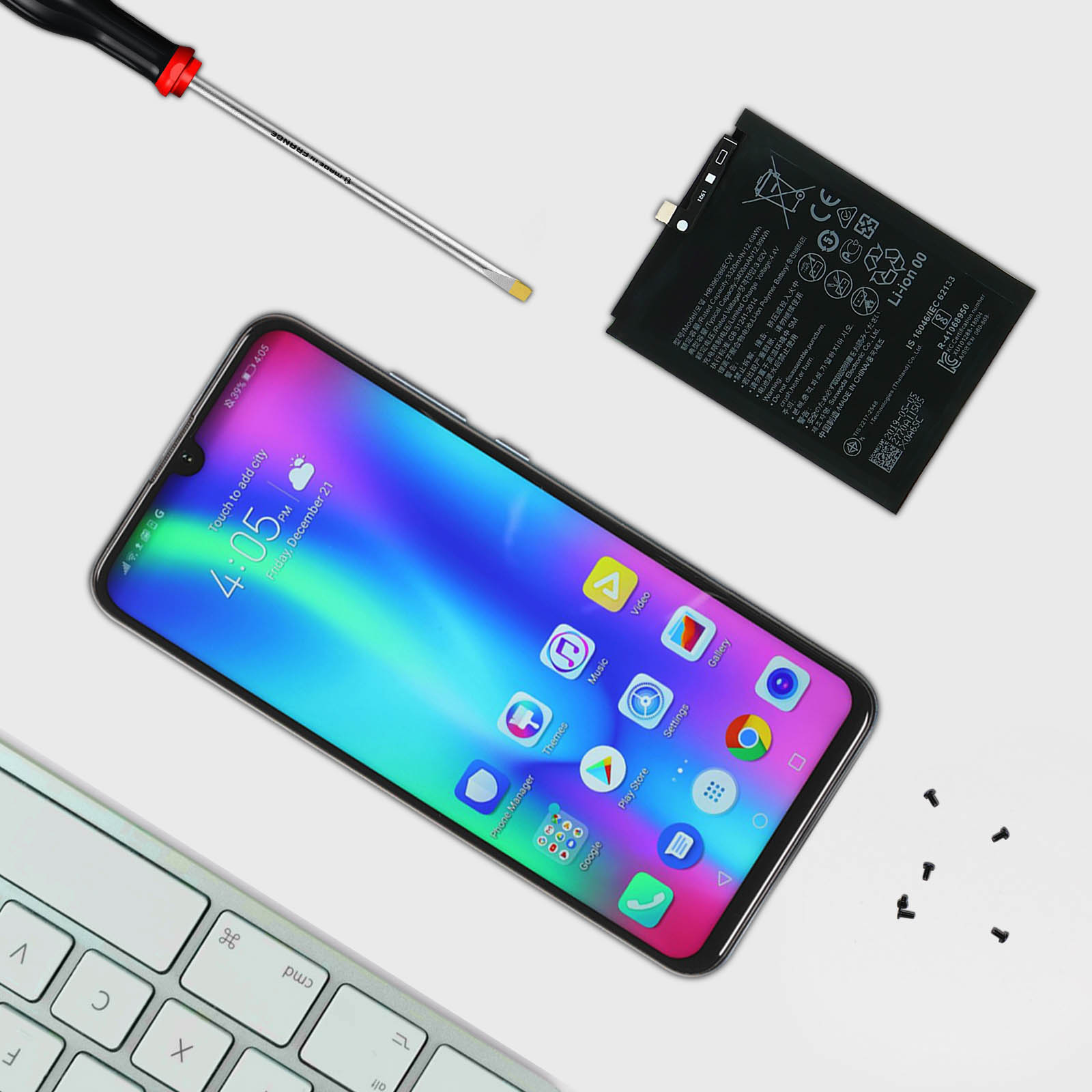 BATTERIA ORIGINALE HUAWEI HB396286ECW Per P SMART 2019, HONOR 10 LITE Enjoy 9s 3400 Mah Li Ion Bulk - Foto 10