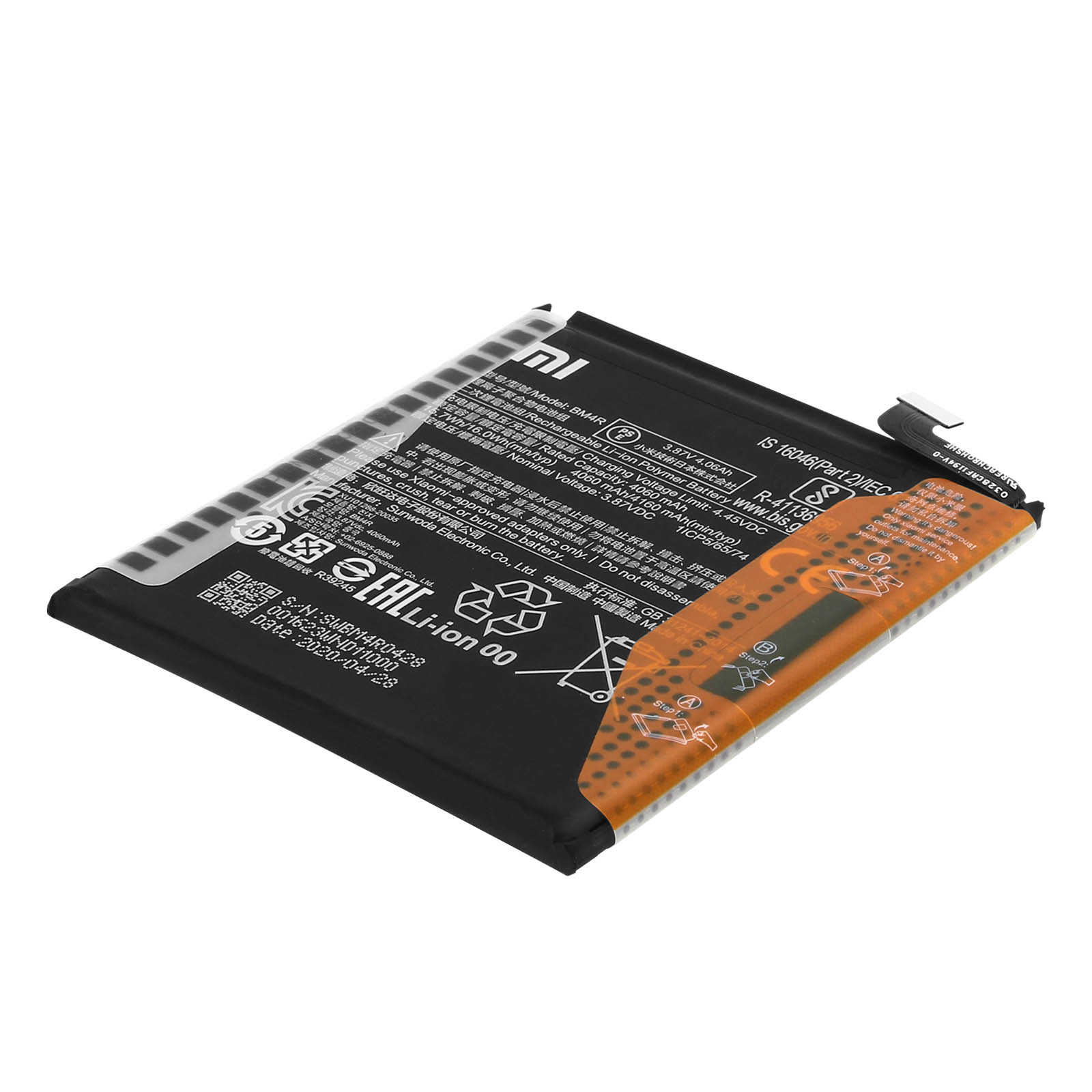 Batterie De Remplacement Pour Xiaomi Mi 10 Lite 5G - Référence BM4R - Marque GLOBALSTOCK - Neuf Sous Emballage
