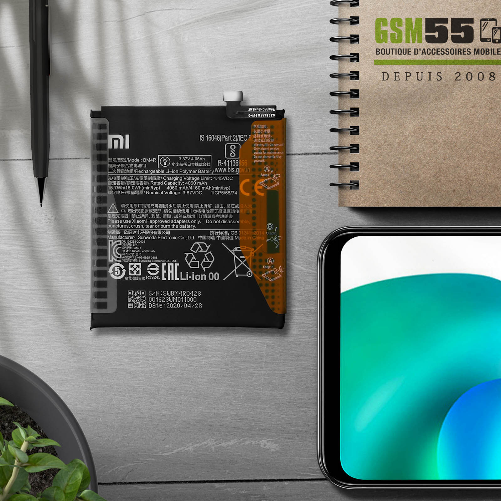 Batteria BM4R Per XIAOMI MI 10 LE 4160 MAh Sostuzione Interna Capacà 5G # Xiaomi Mi 10 Le (M2002J9G - Foto 2