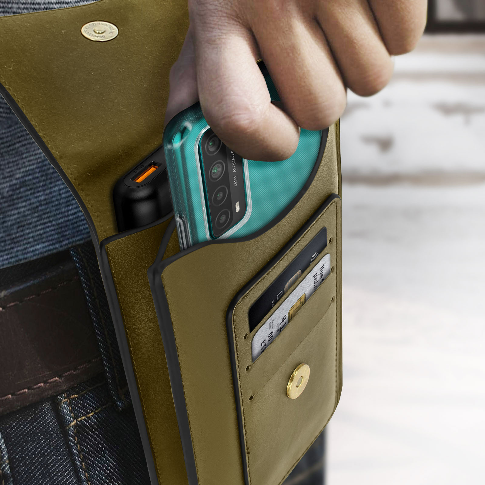Custodia Cintura per Kyocera Android One S9 (2022) con Porta Custodia Cintura per Kyocera Android One S9 (2022) con Porta