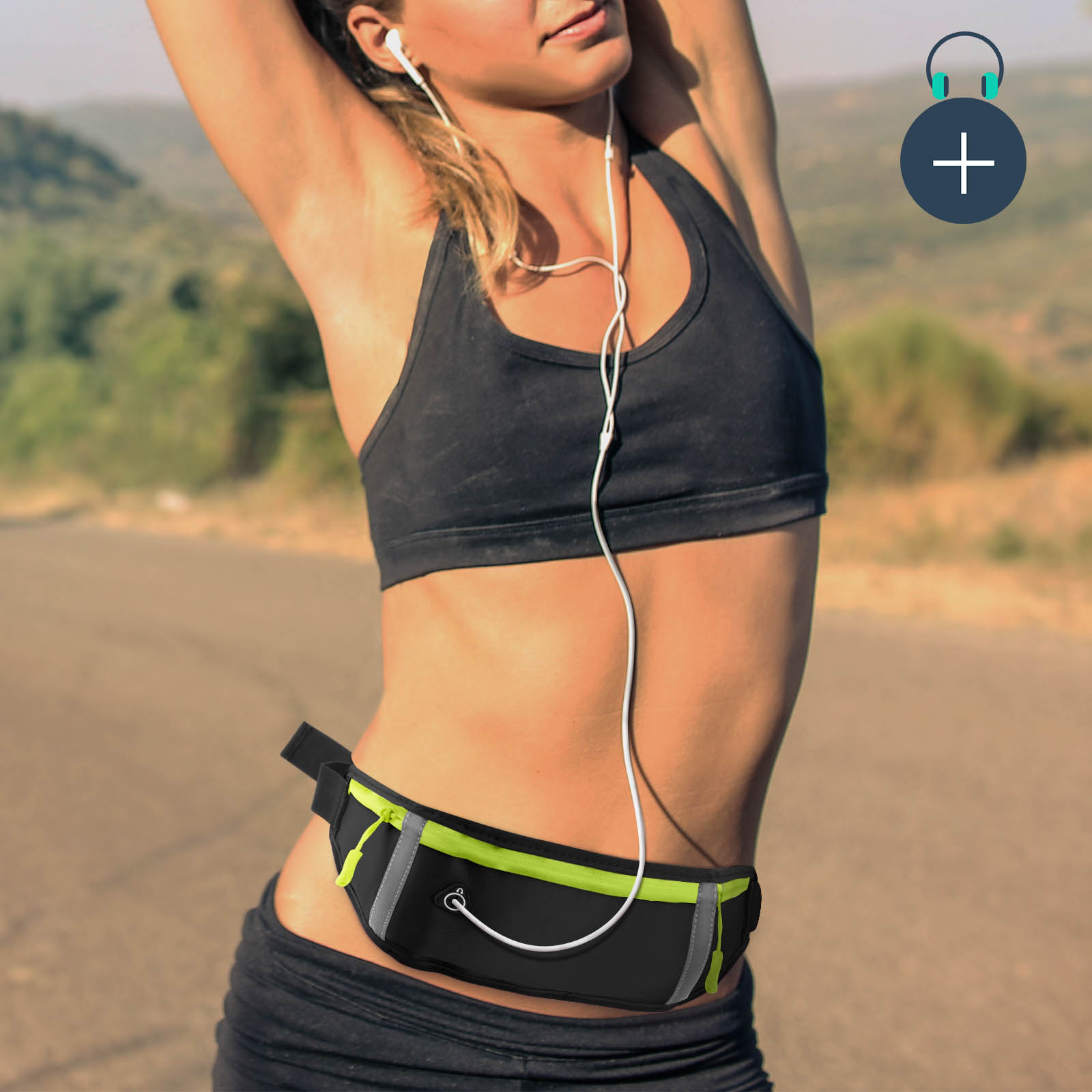 Ceinture Running Sac Banane Sport Avec Hydratation - Bandes Réfléchissantes, Ajustable Pour Course Et Randonnée